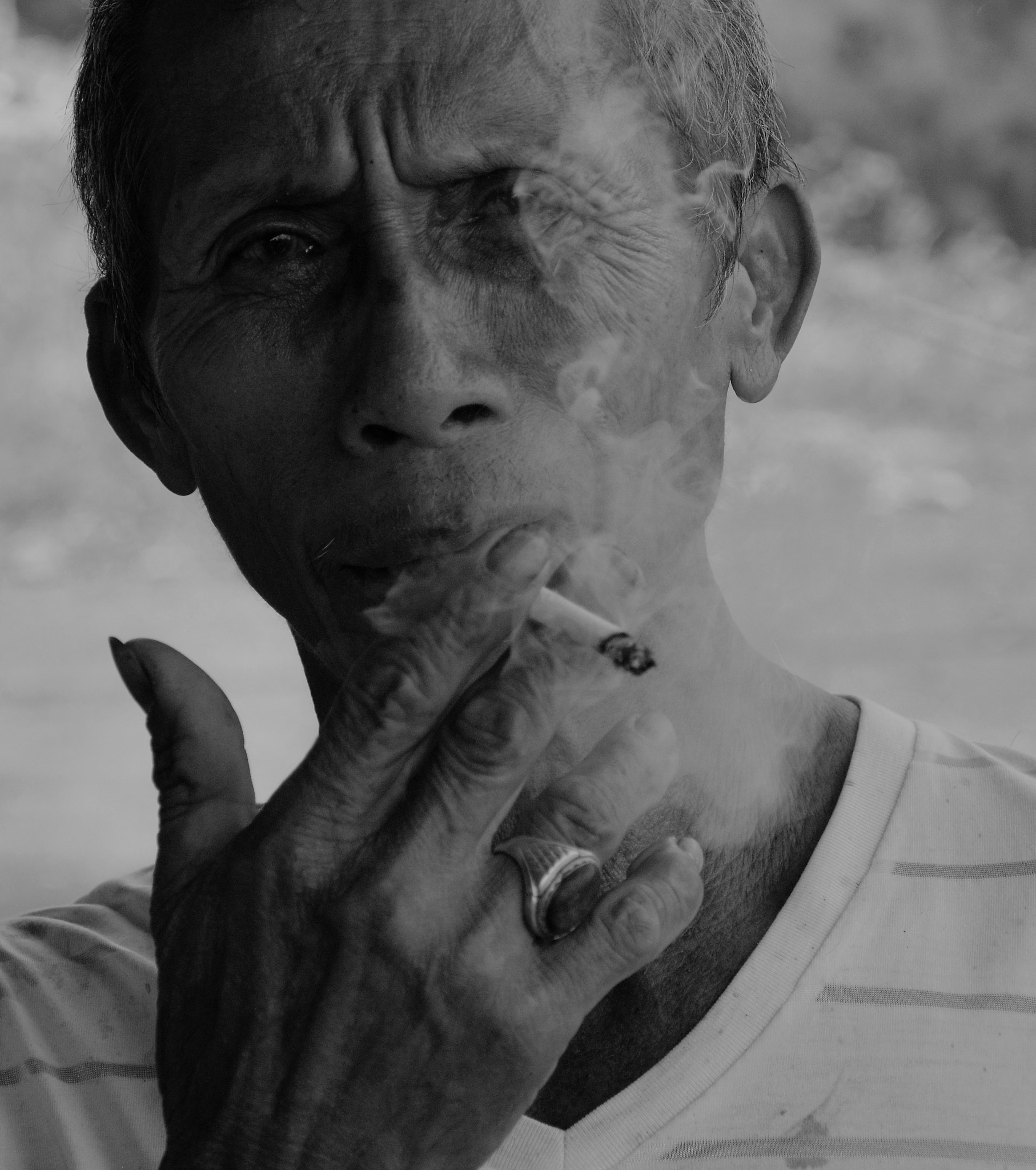 Nikon D5200 sample photo. Smoking man - somewhere north of ubud, indonesia photography