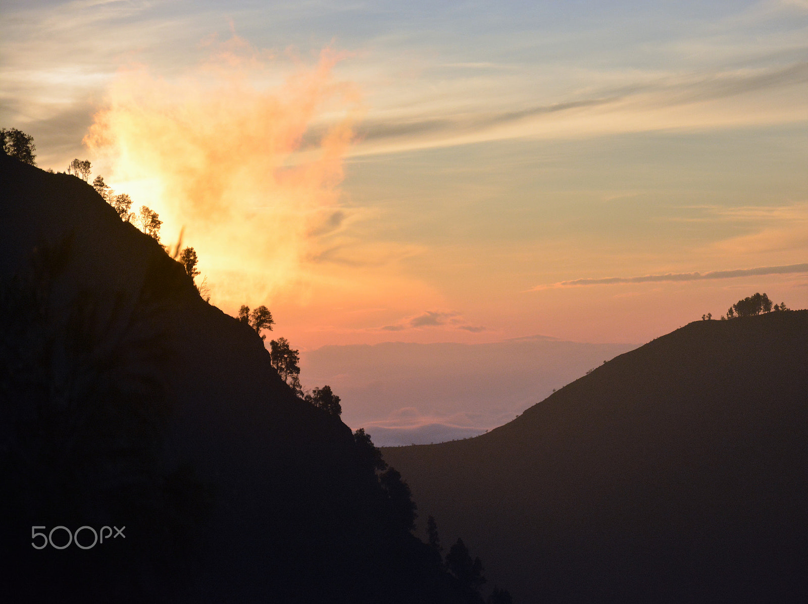 Nikon D5200 sample photo. Sunset on the way to the peak of mount rinjani photography