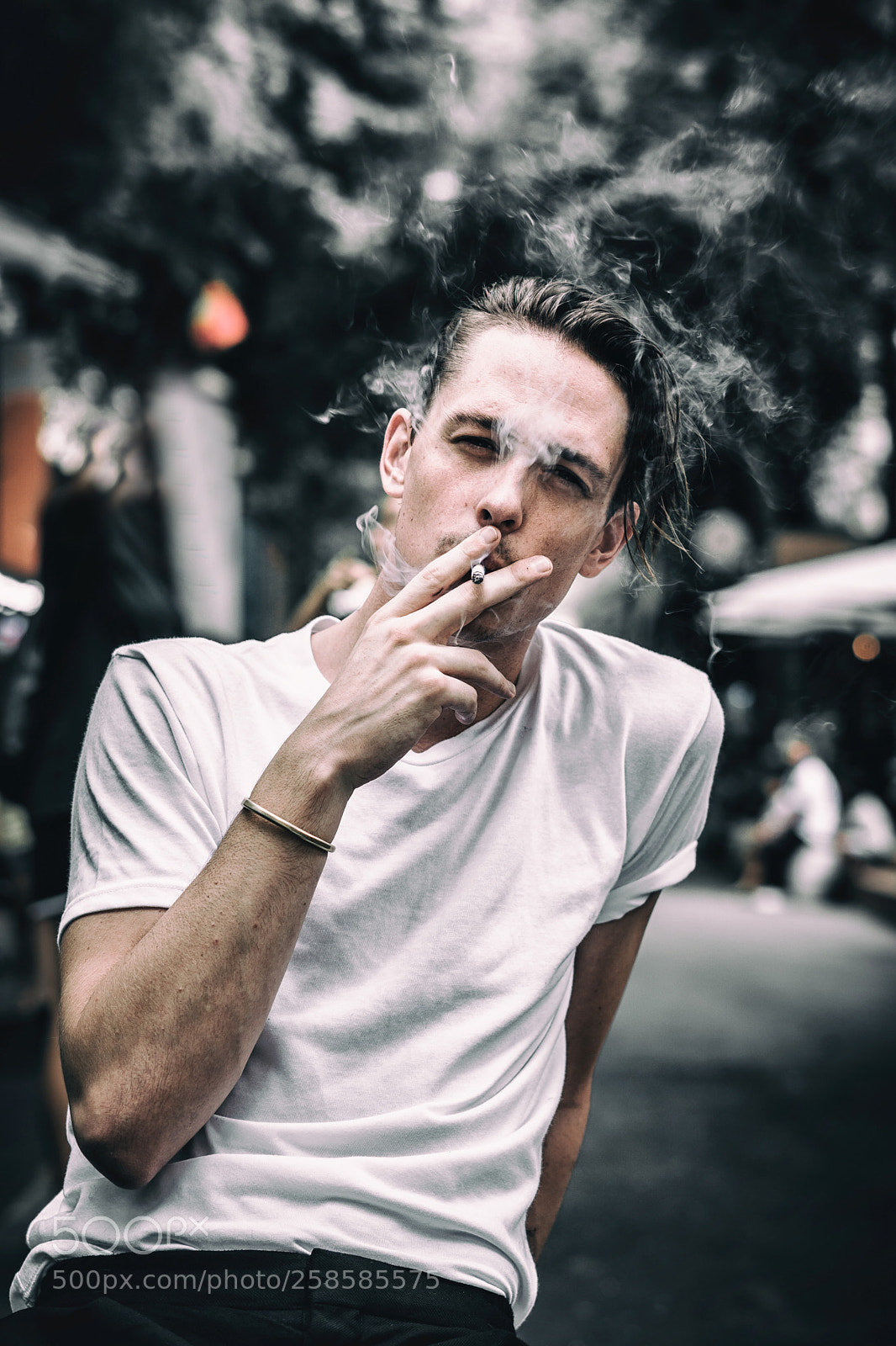 Sony a6000 sample photo. Men with smoke photography
