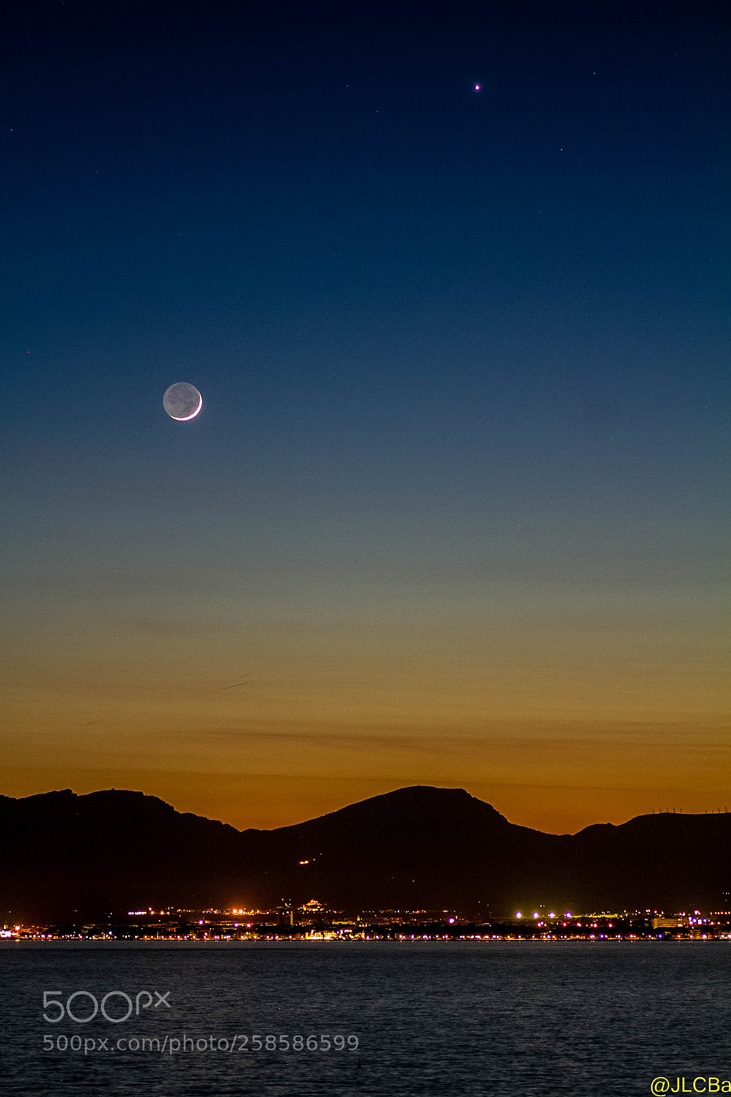 Canon EOS 7D sample photo. Luna cenicienta y venus photography