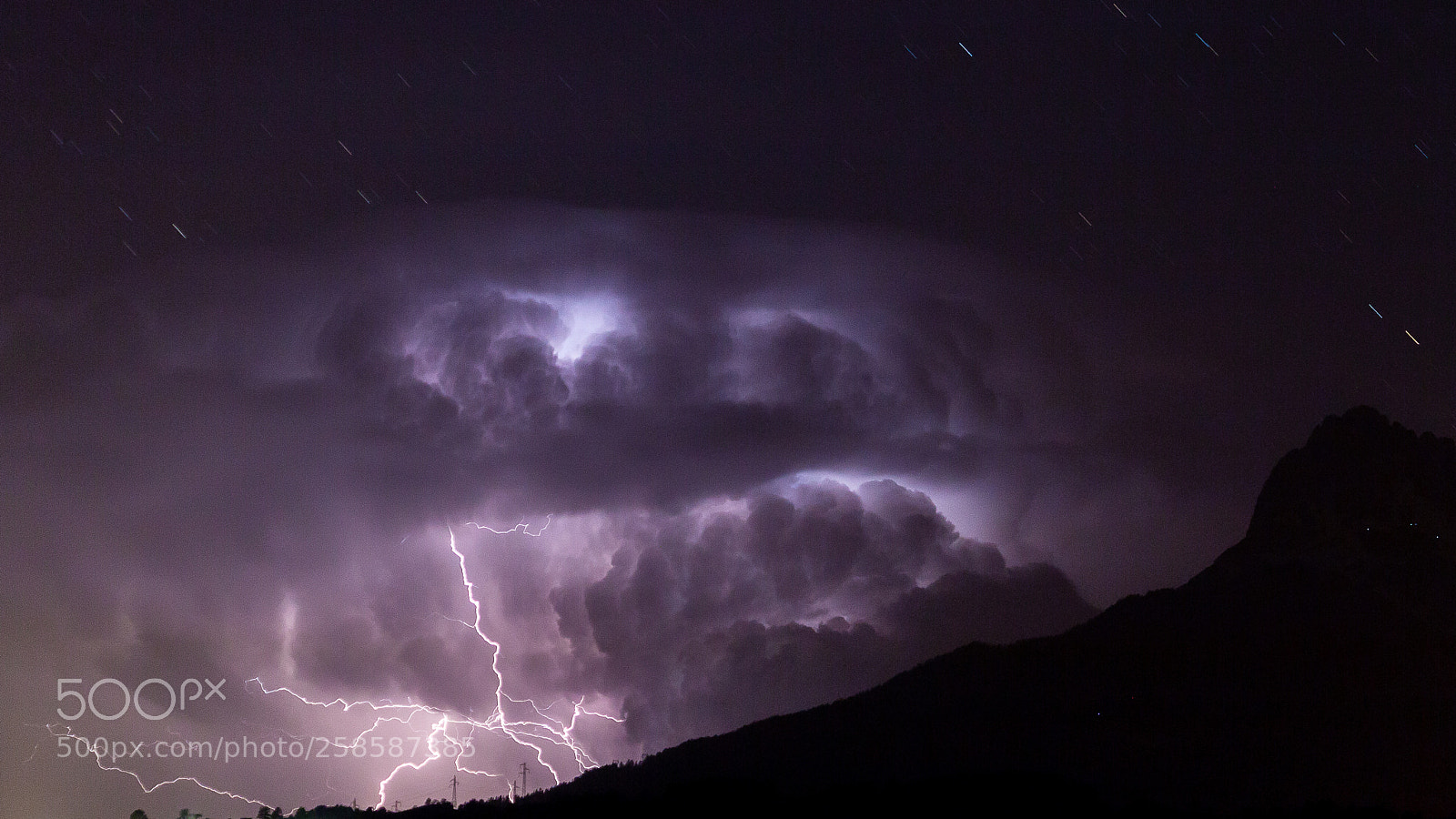Canon EOS 6D sample photo. Lightning cloud photography