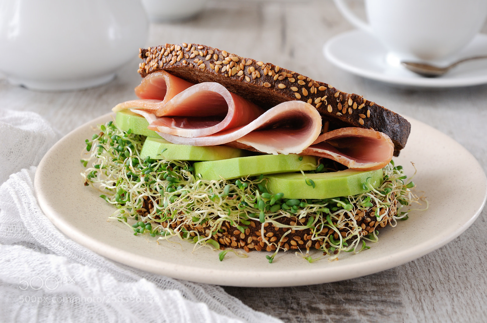 Nikon D90 sample photo. Sandwich with ham and photography