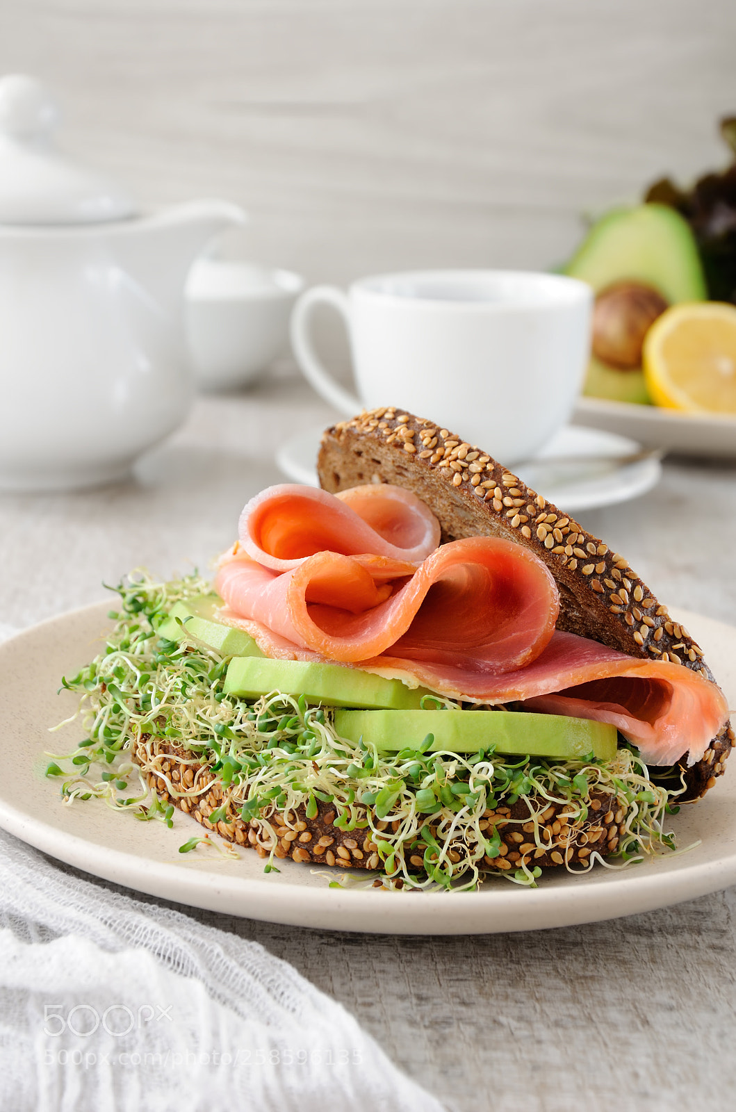 Nikon D90 sample photo. Sandwich with ham and photography