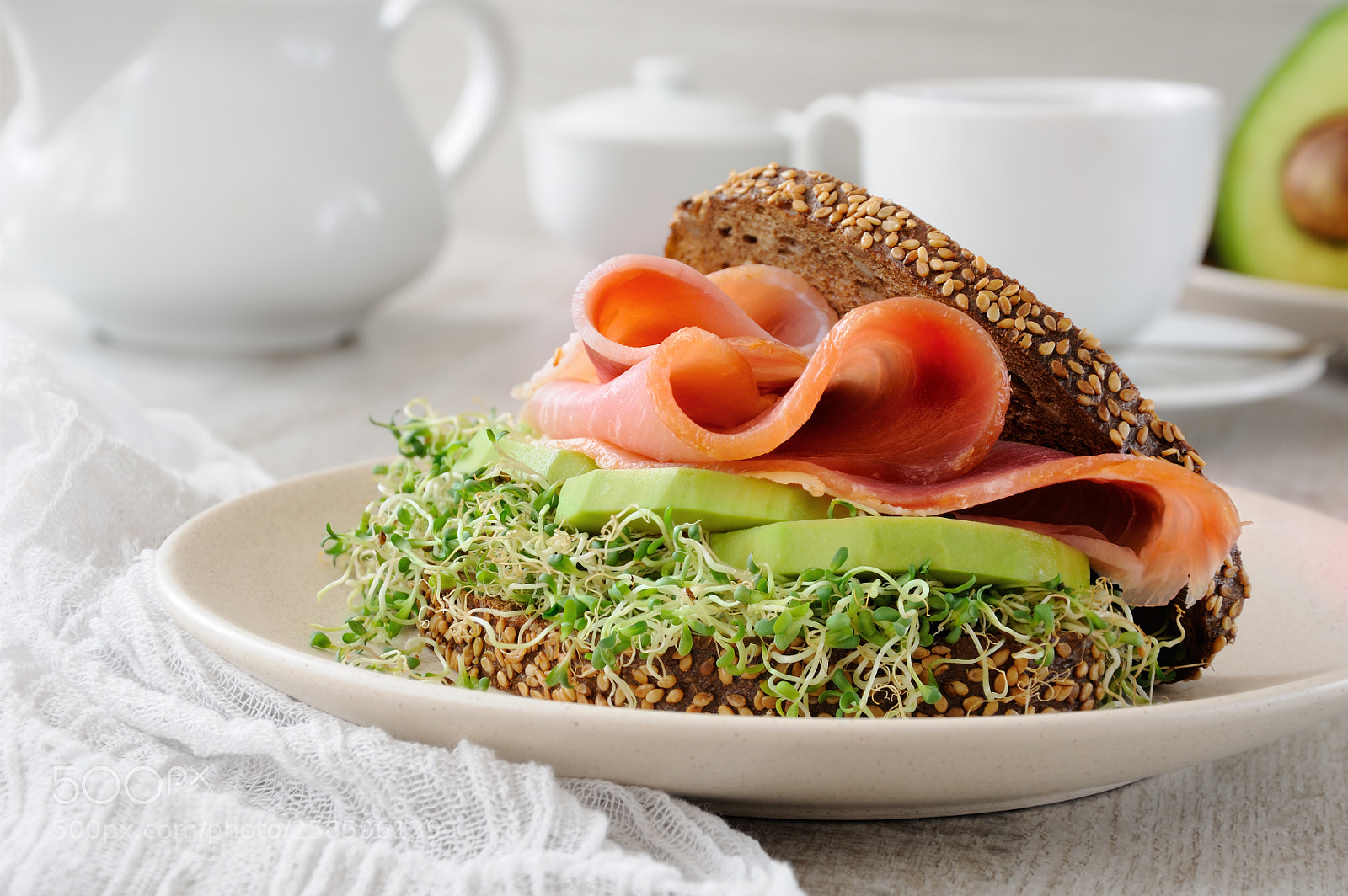 Nikon D90 sample photo. Sandwich with ham and photography