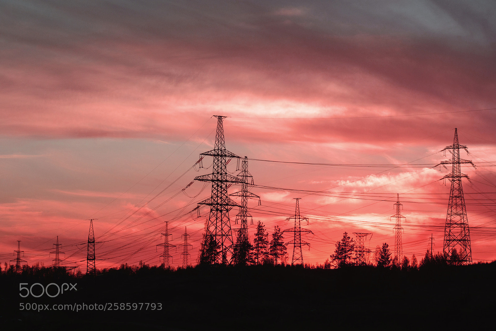 Nikon D7100 sample photo. Electricity. high voltage. red photography