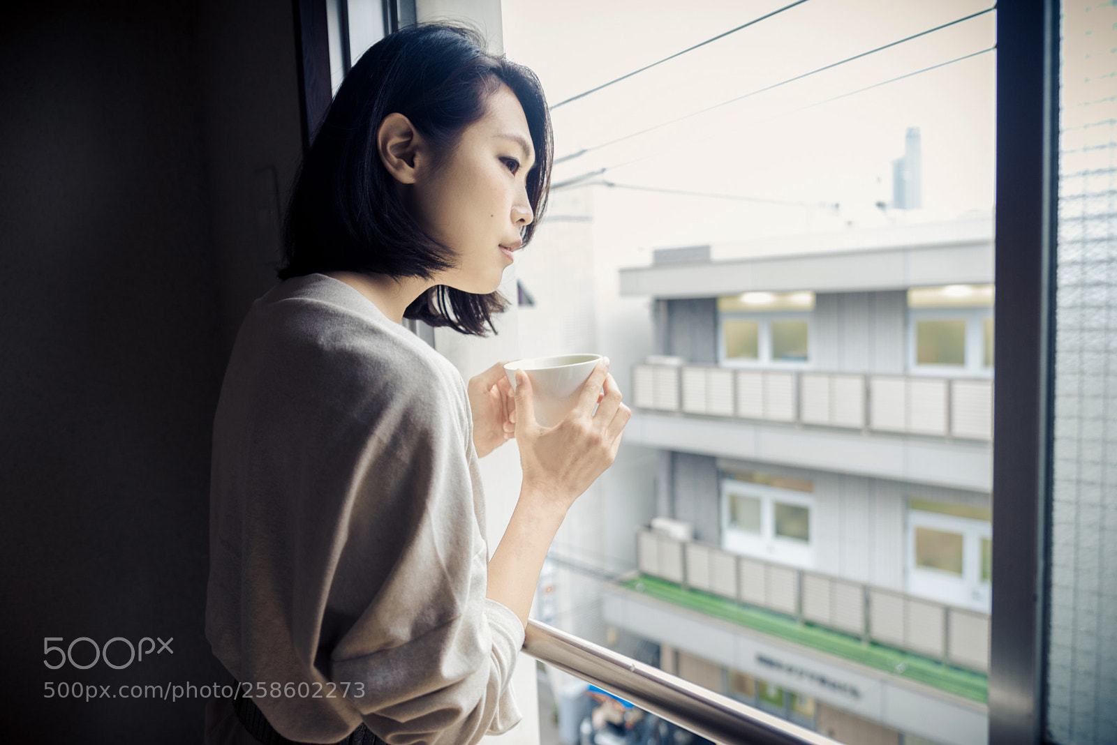 Nikon D610 sample photo. Japanese girl sits at photography