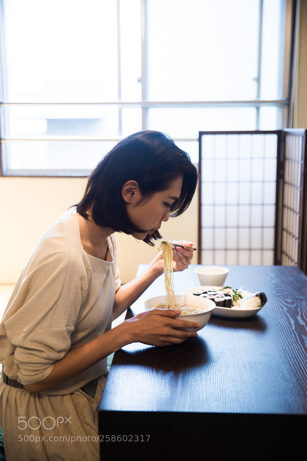 Nikon D610 sample photo. Japanese woman eating in photography