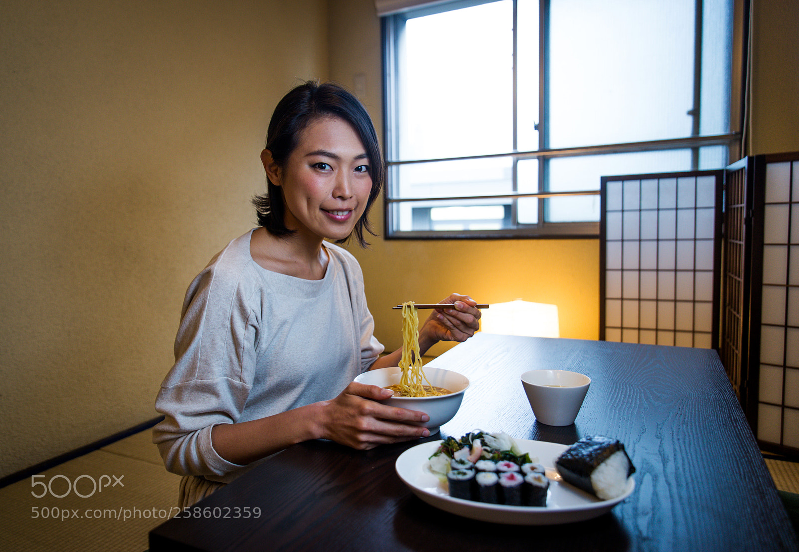 Nikon D610 sample photo. Japanese woman eating in photography