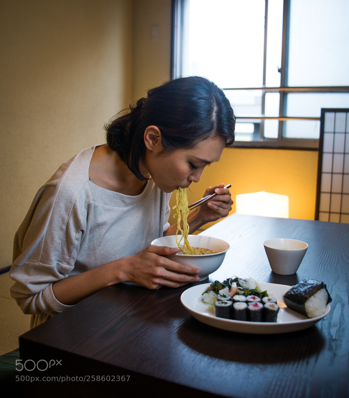 Nikon D610 sample photo. Japanese woman eating in photography