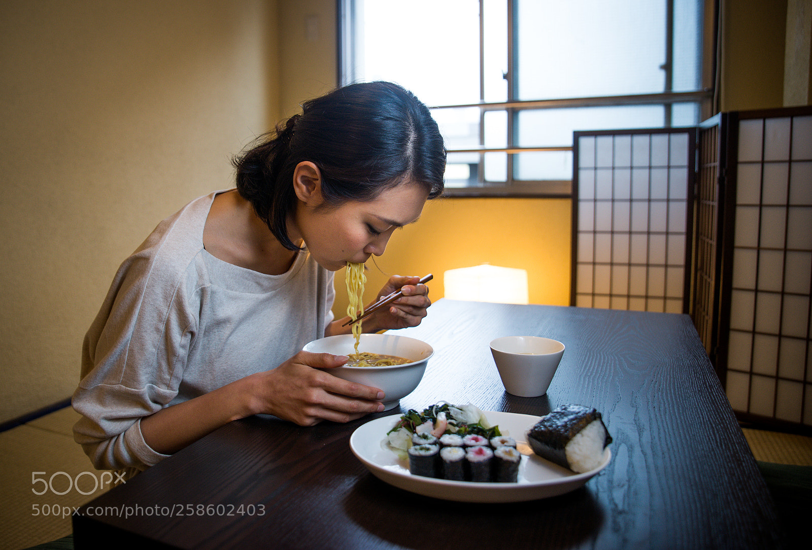 Nikon D610 sample photo. Japanese woman eating in photography