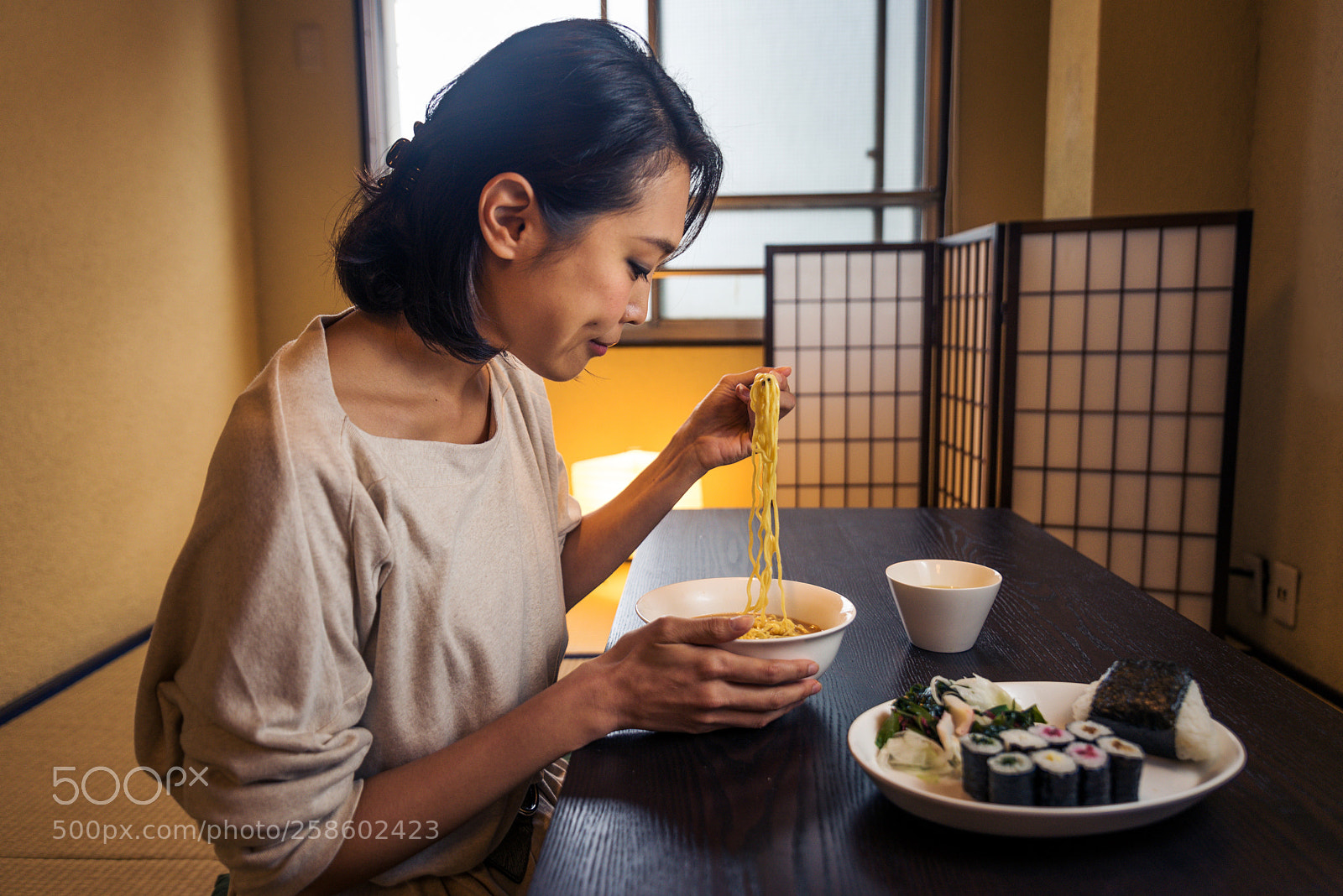 Nikon D610 sample photo. Japanese woman eating in photography
