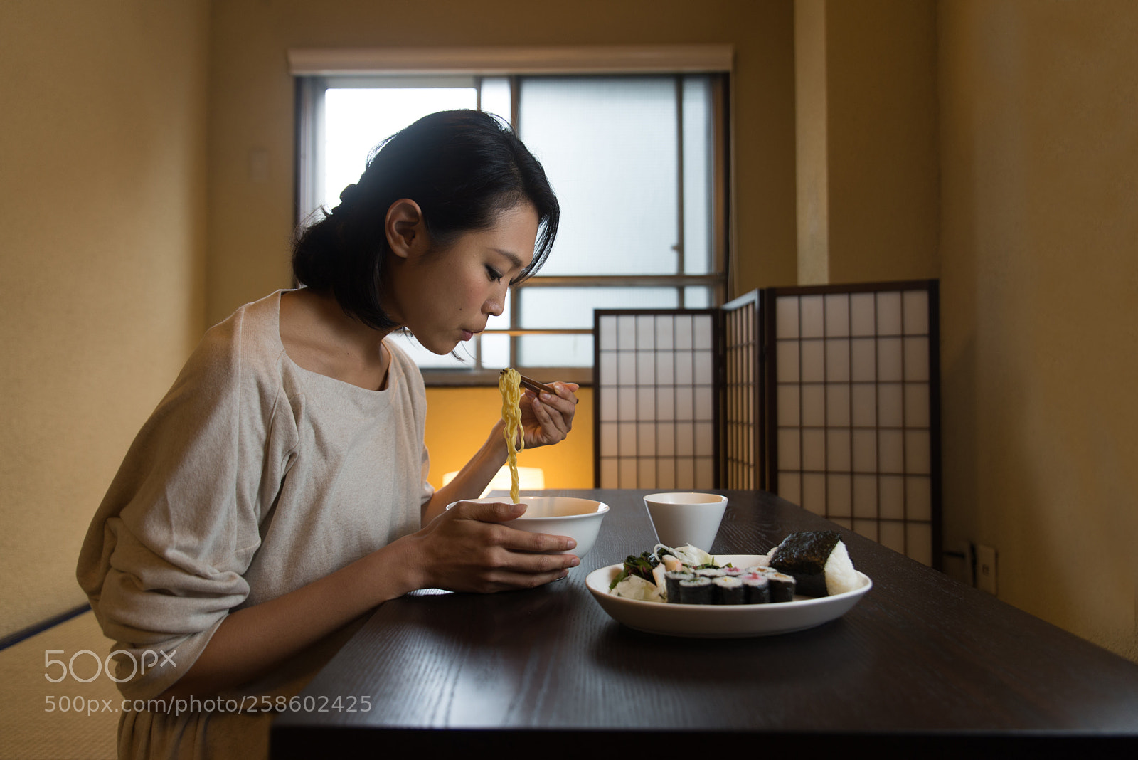 Nikon D610 sample photo. Japanese woman eating in photography