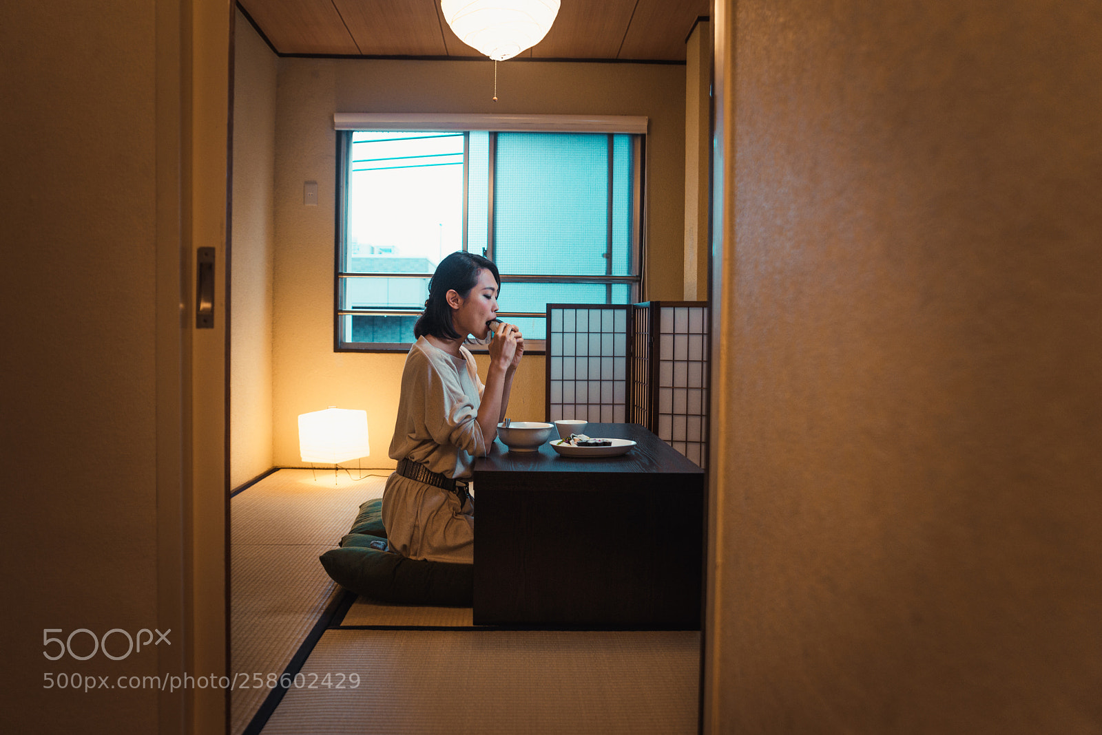 Nikon D610 sample photo. Japanese woman eating in photography