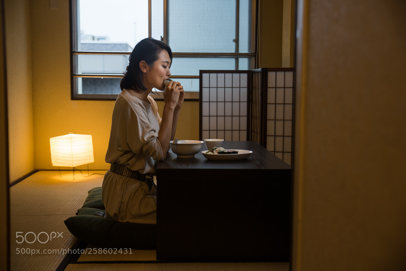 Nikon D610 sample photo. Japanese woman eating in photography