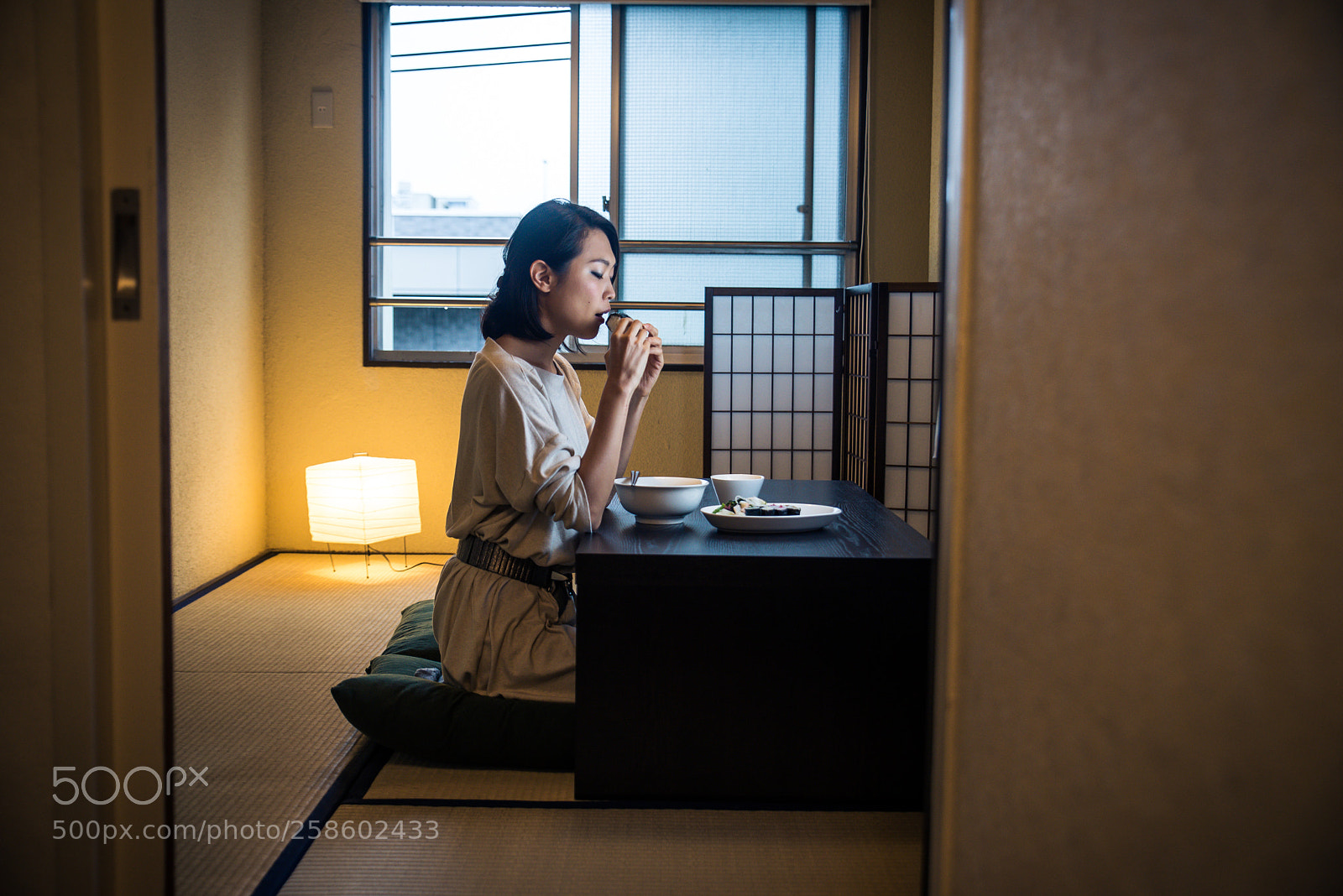 Nikon D610 sample photo. Japanese woman eating in photography