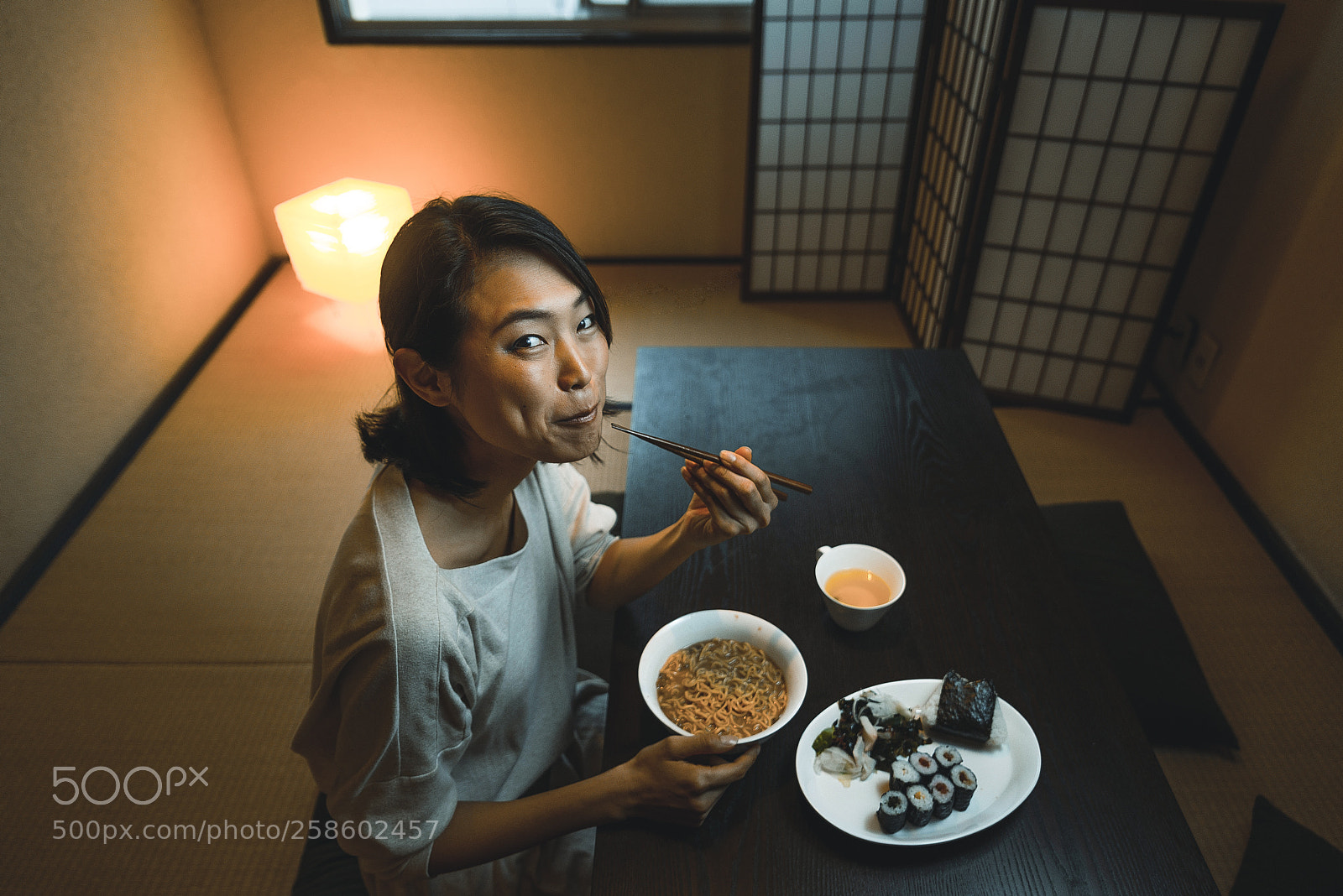 Nikon D610 sample photo. Japanese woman eating in photography