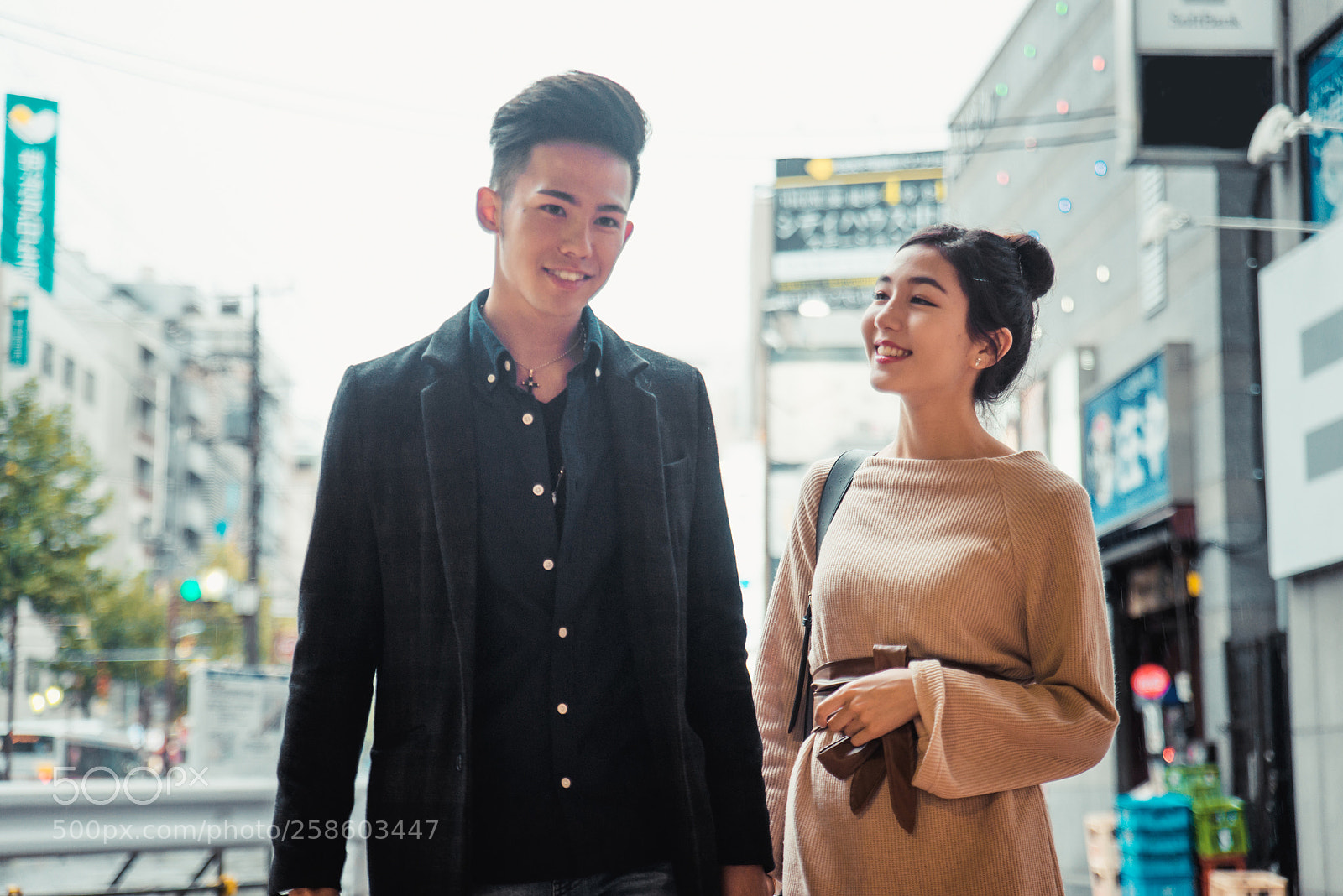 Nikon D610 sample photo. Happy japanese couple dating photography