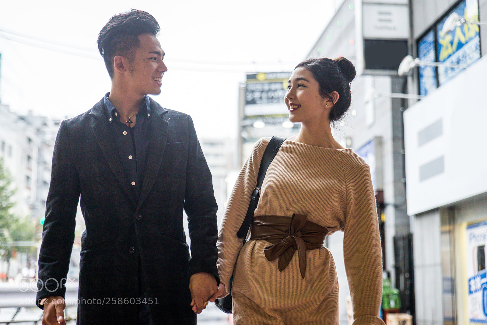Nikon D610 sample photo. Happy japanese couple dating photography