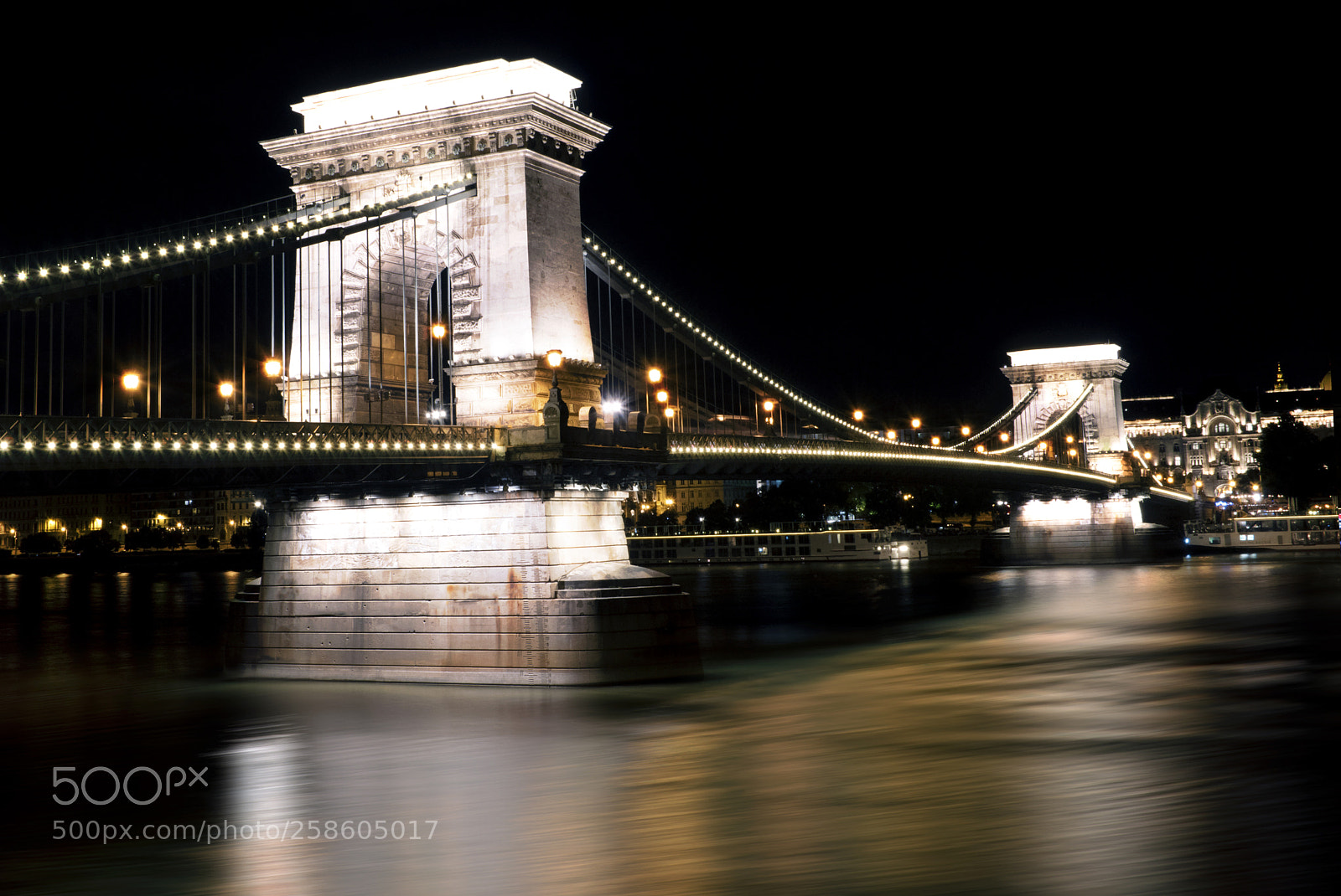 Nikon D810 sample photo. Chain bridge, budapest photography