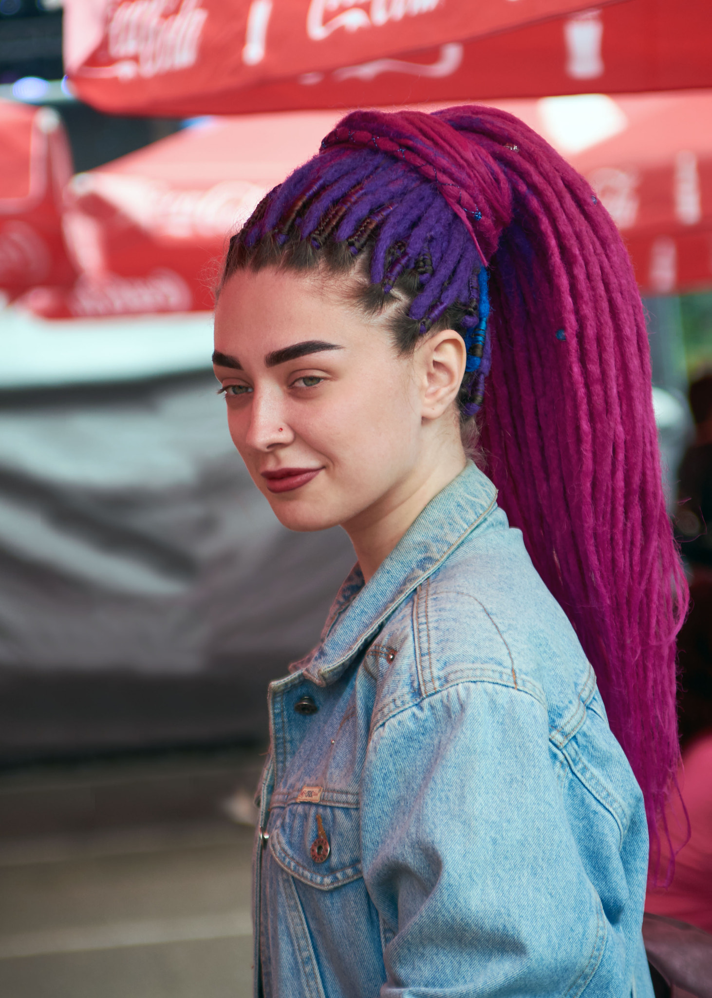 Nikon D7100 sample photo. Purple hair photography
