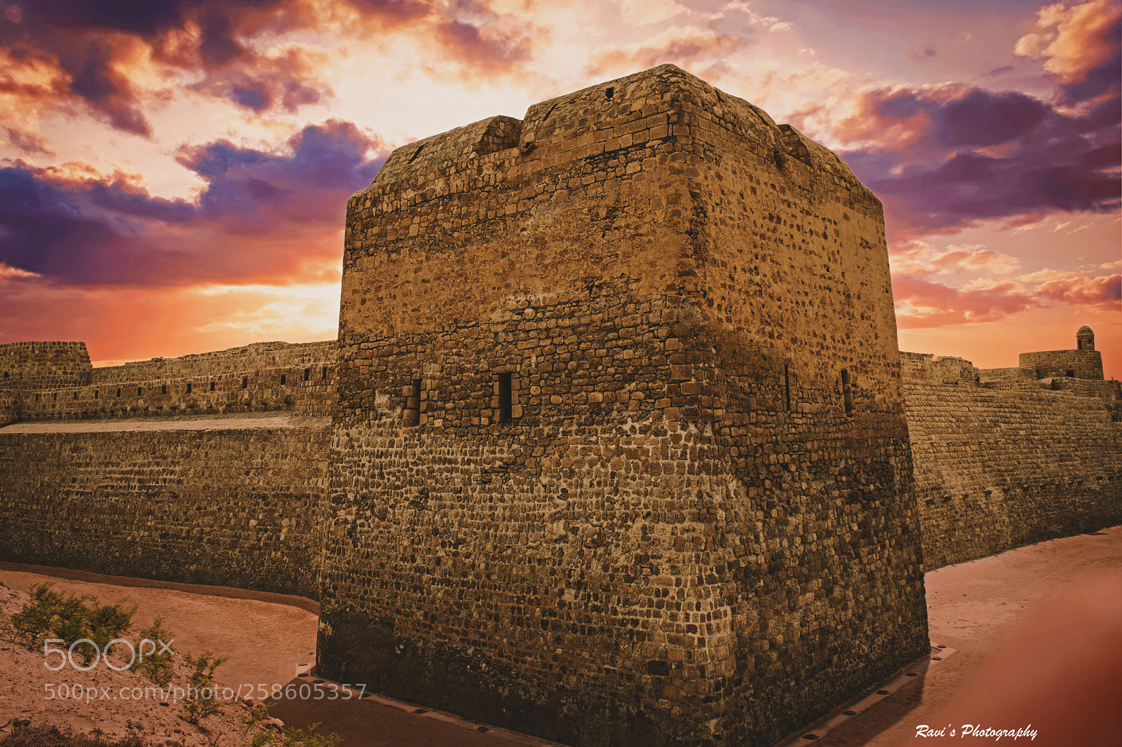 Nikon D5300 sample photo. Sunset behind castle photography