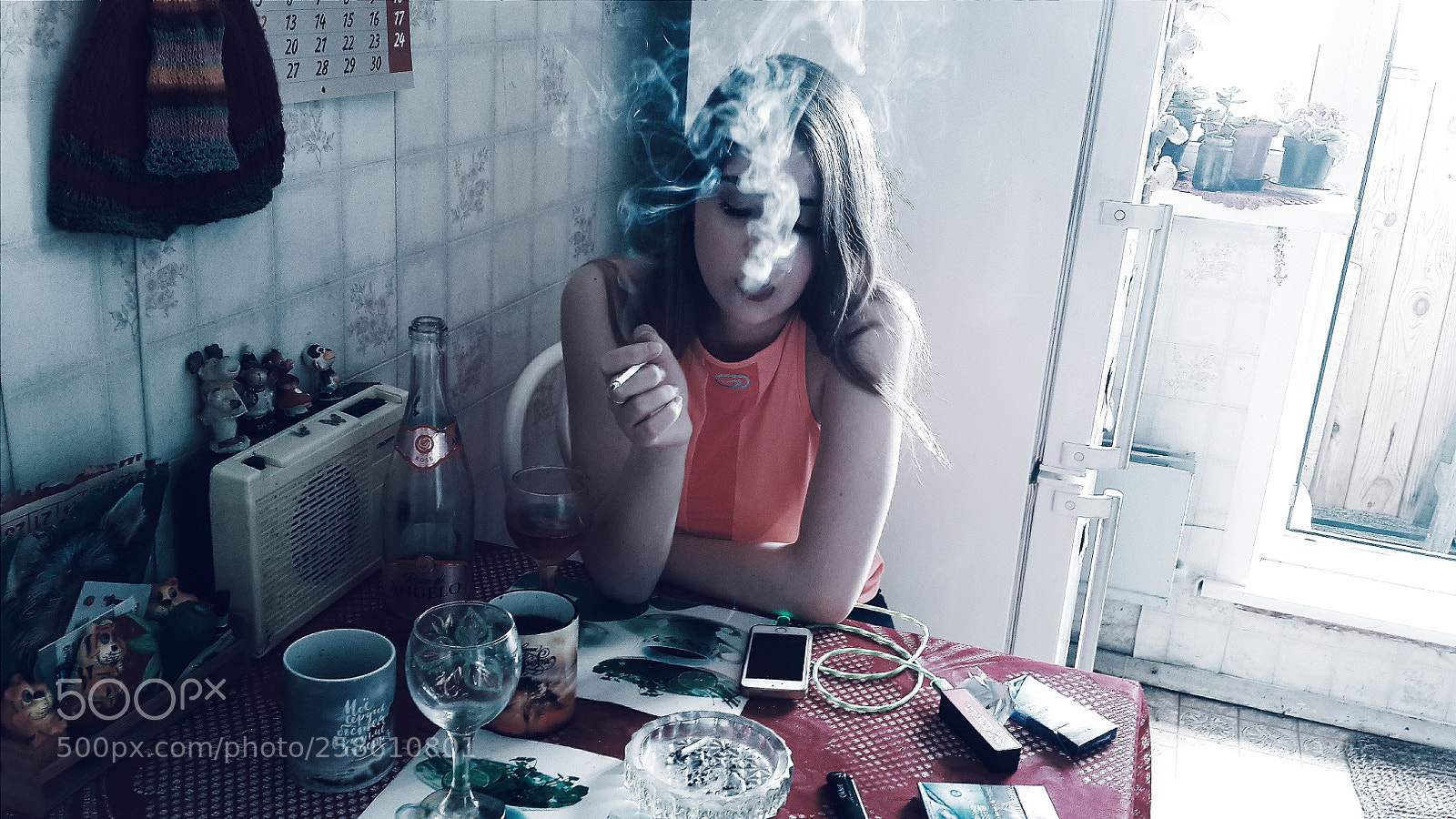 Samsung Galaxy S4 sample photo. Home in smoke photography