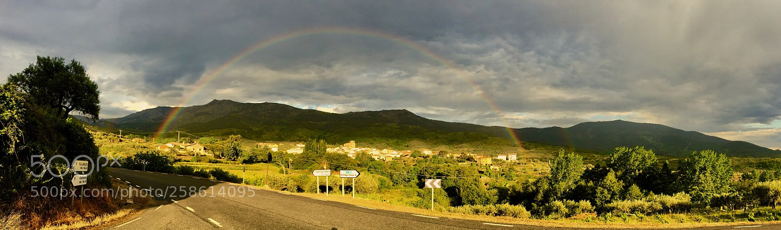 Apple iPhone 6 sample photo. Rainbow catches village photography