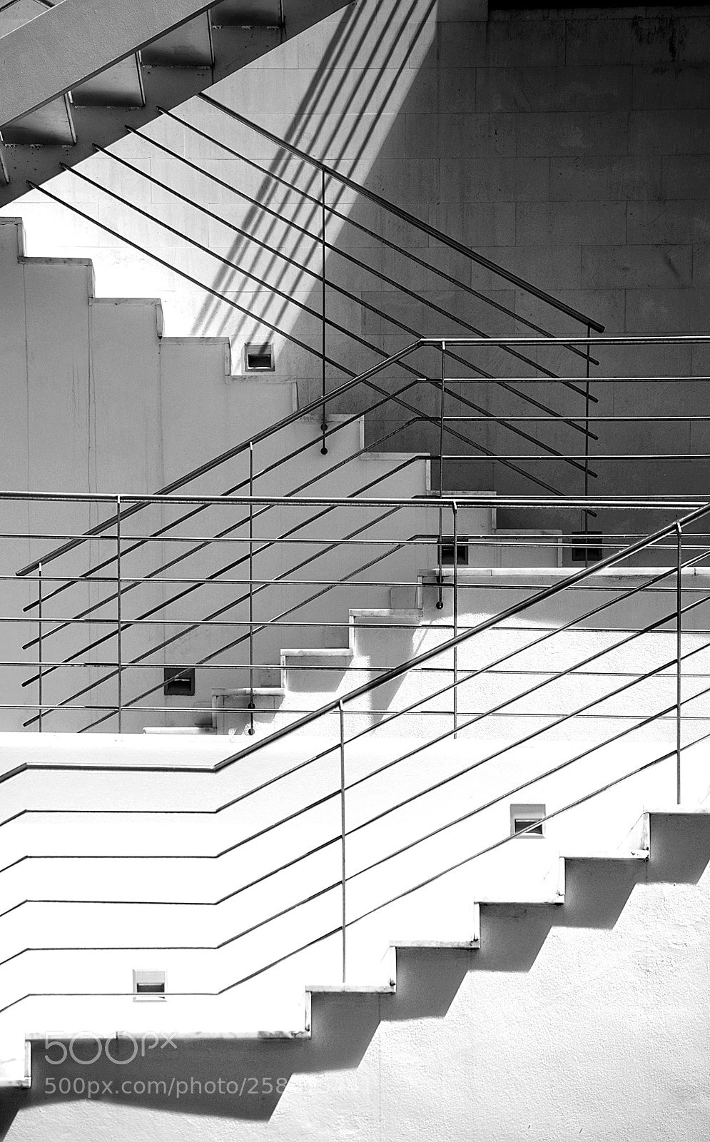 Nikon D40X sample photo. Stairs b&w photography