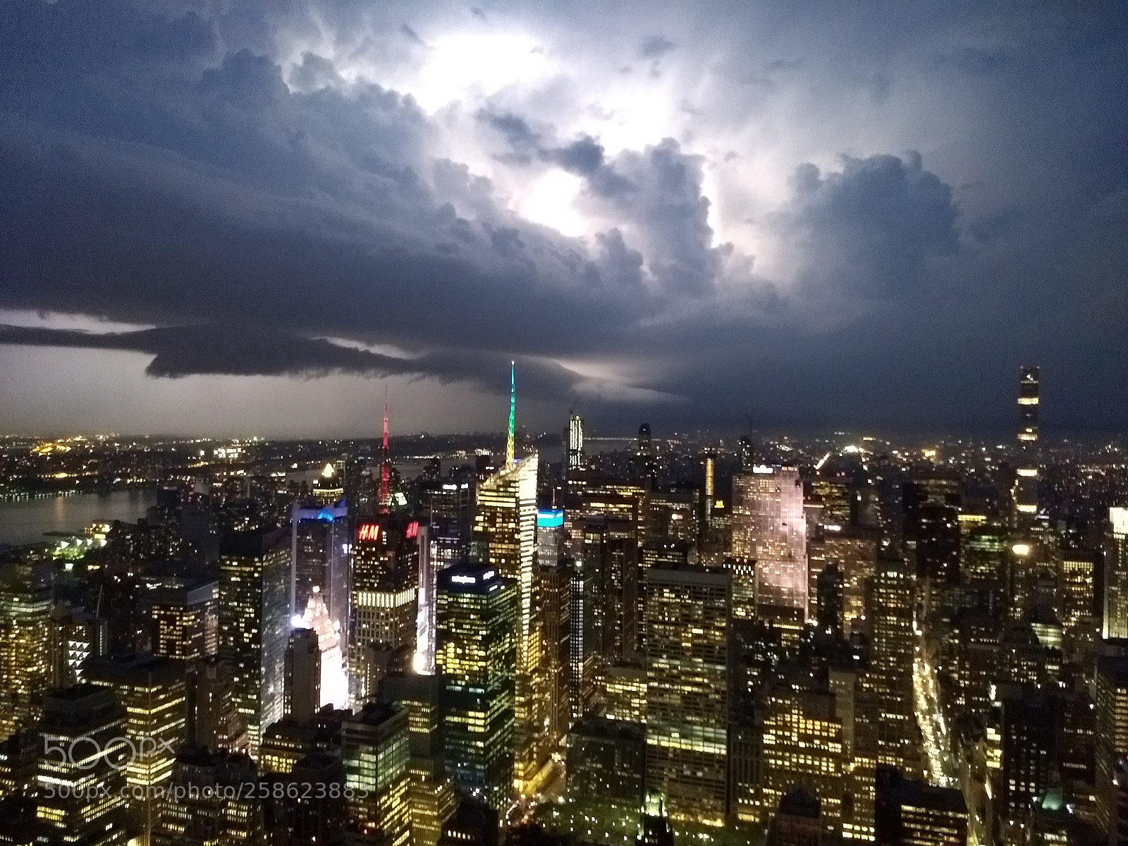 Motorola Moto G (5) Plus sample photo. Storm over new york photography