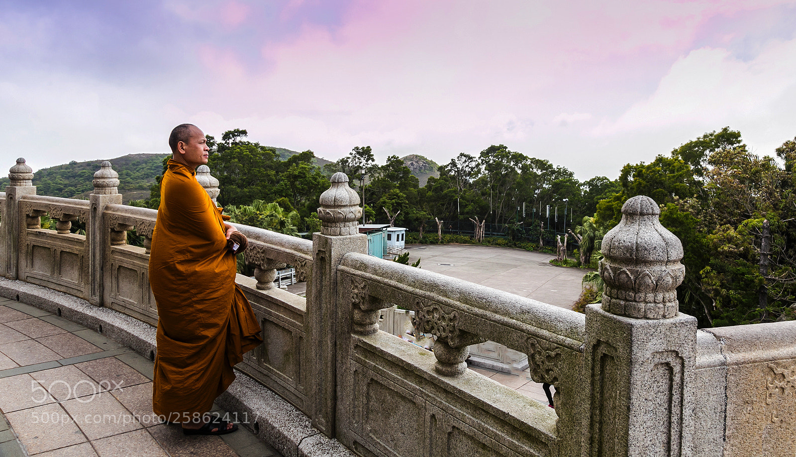 Canon EOS 6D sample photo. Buddhist monk in lantau photography