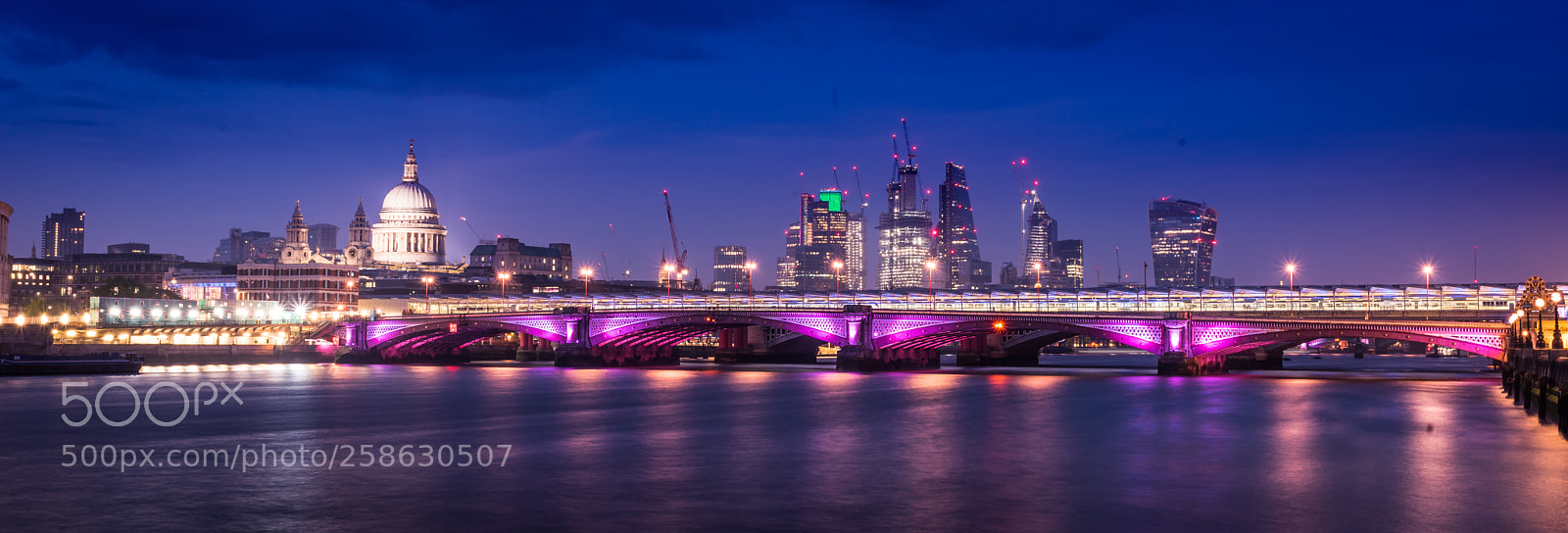 Nikon D810 sample photo. Blackfriars bridge evening photography
