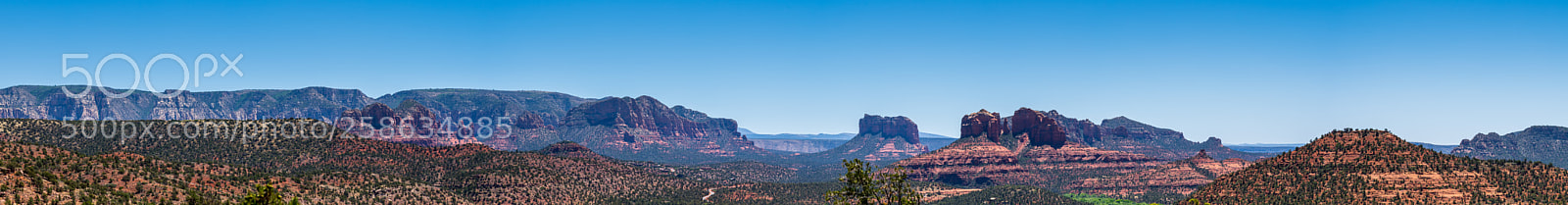 Sony a7 III sample photo. Panorama of red rock photography