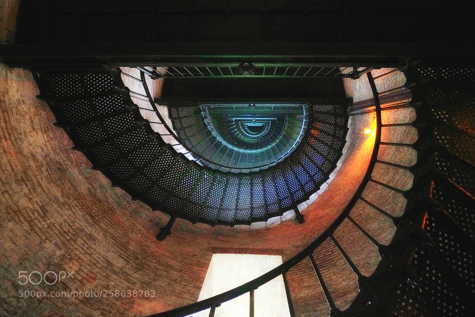 Sony a7R III sample photo. Currituck beach lighthouse staircase photography
