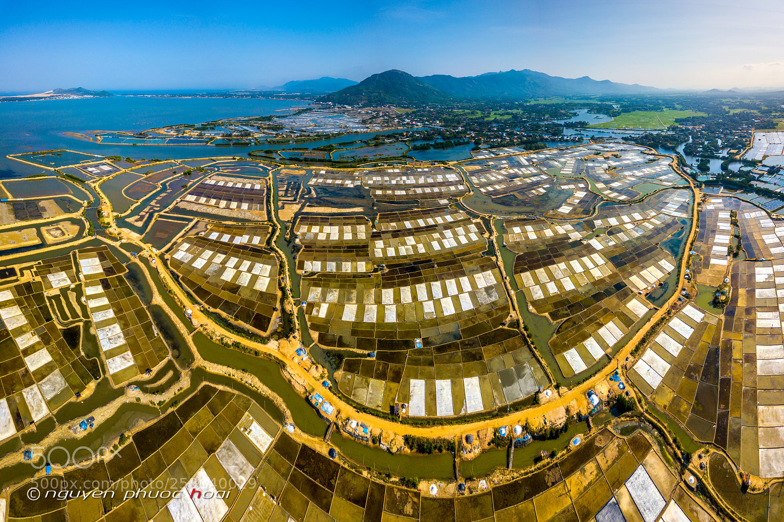 DJI FC220 sample photo. Salt field photography
