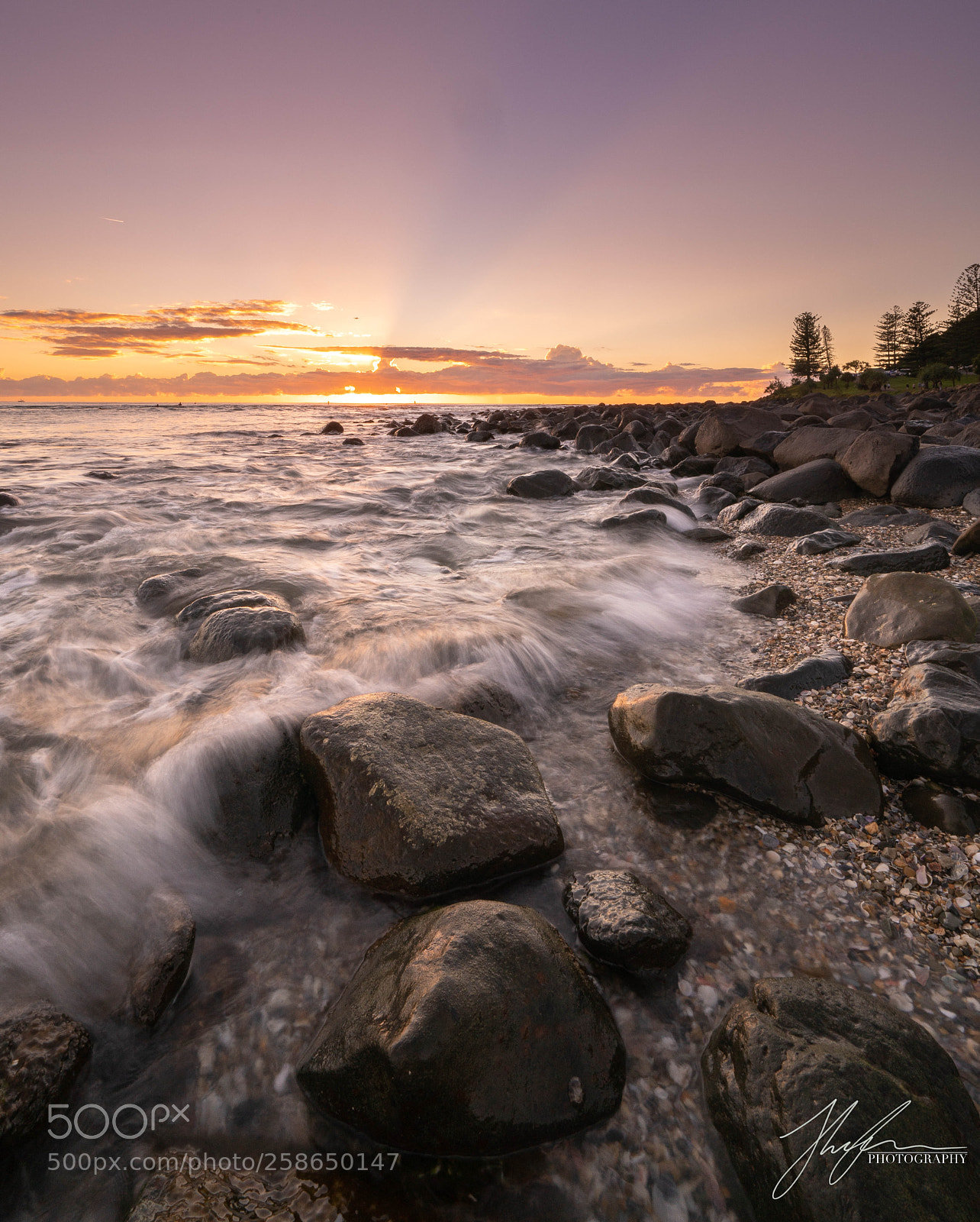 Sony a7R II sample photo. Burleigh heads sunrise photography
