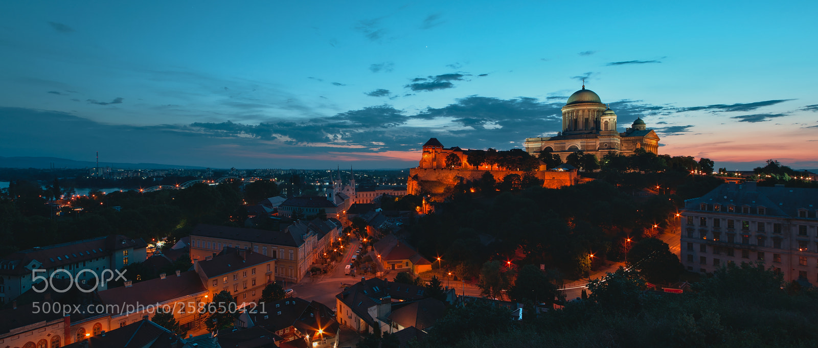 Nikon D5300 sample photo. Esztergom in twilight photography