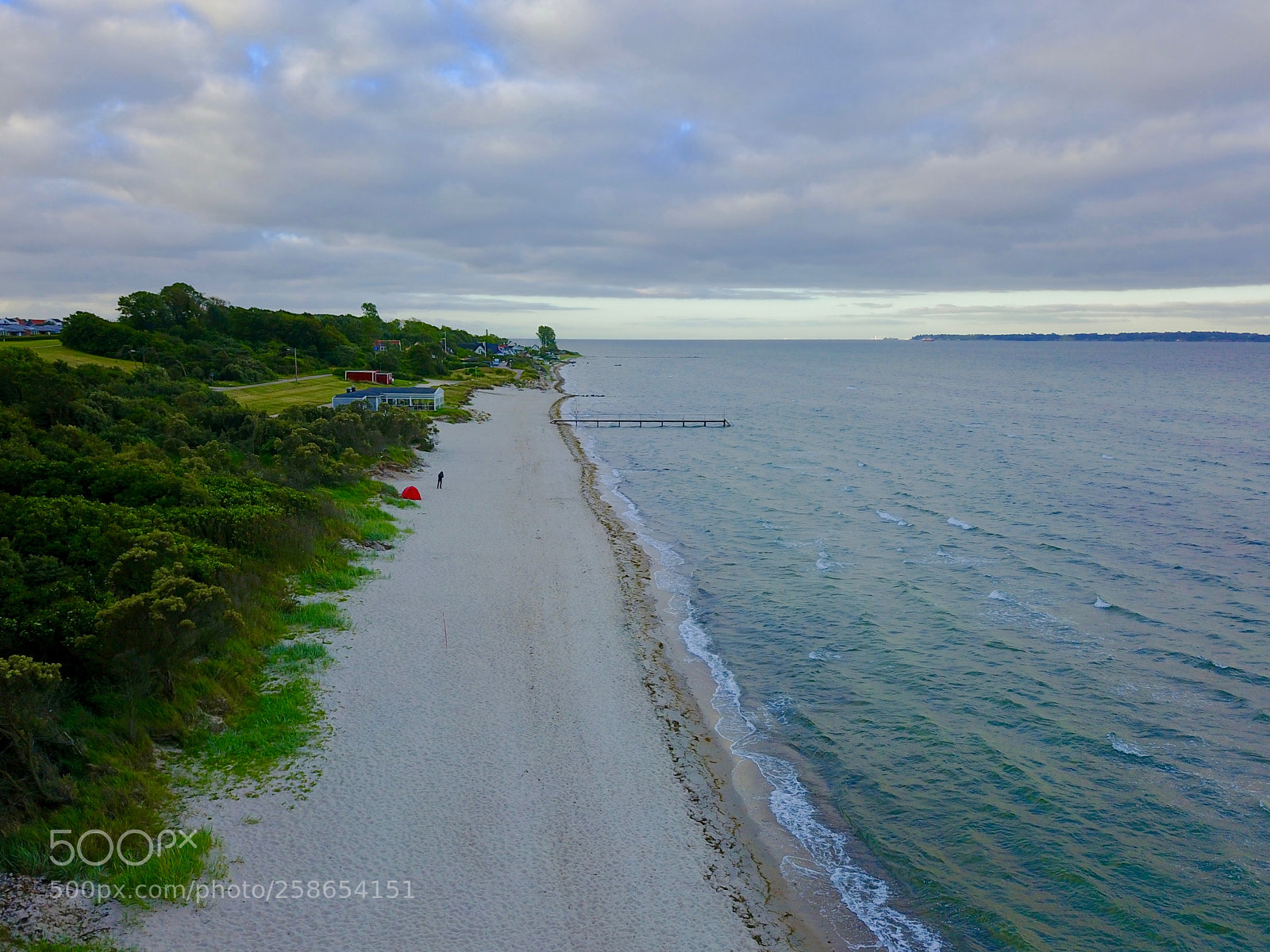 DJI FC220 sample photo. Tent setup on a photography