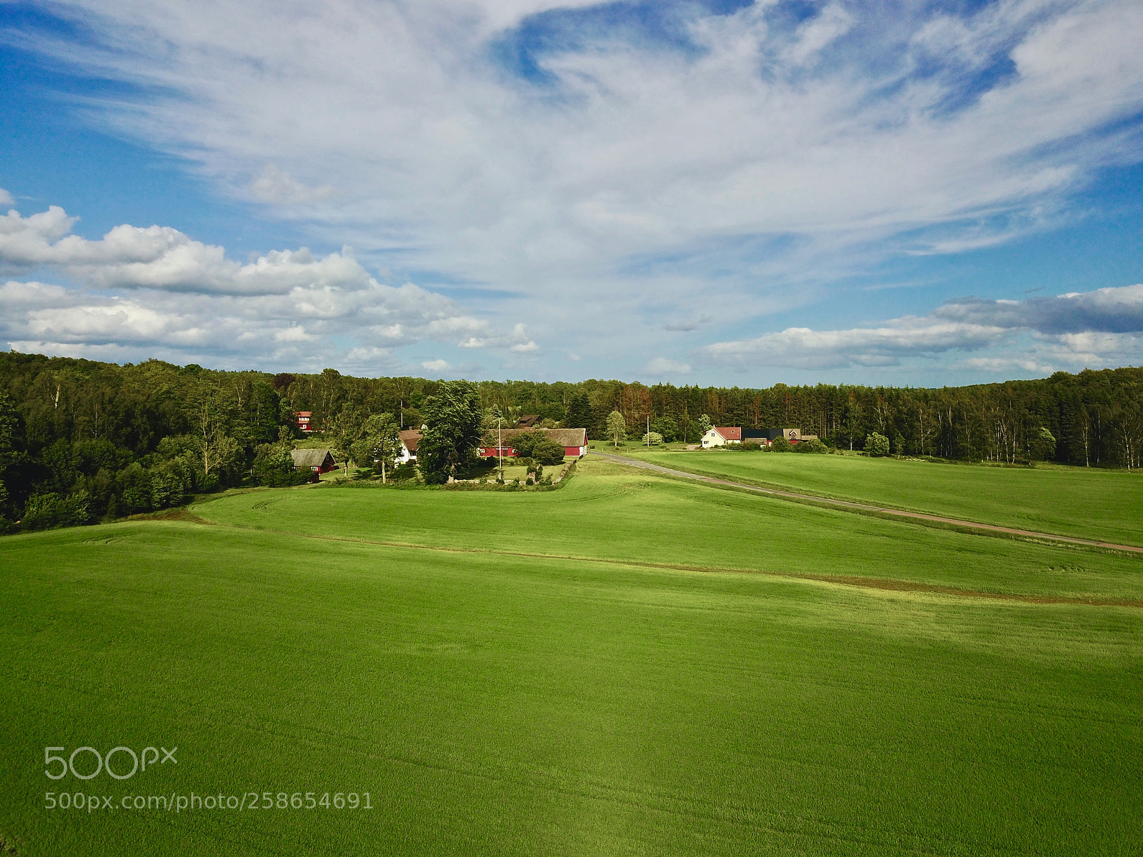 DJI FC220 sample photo. Cultivated field aerial view photography