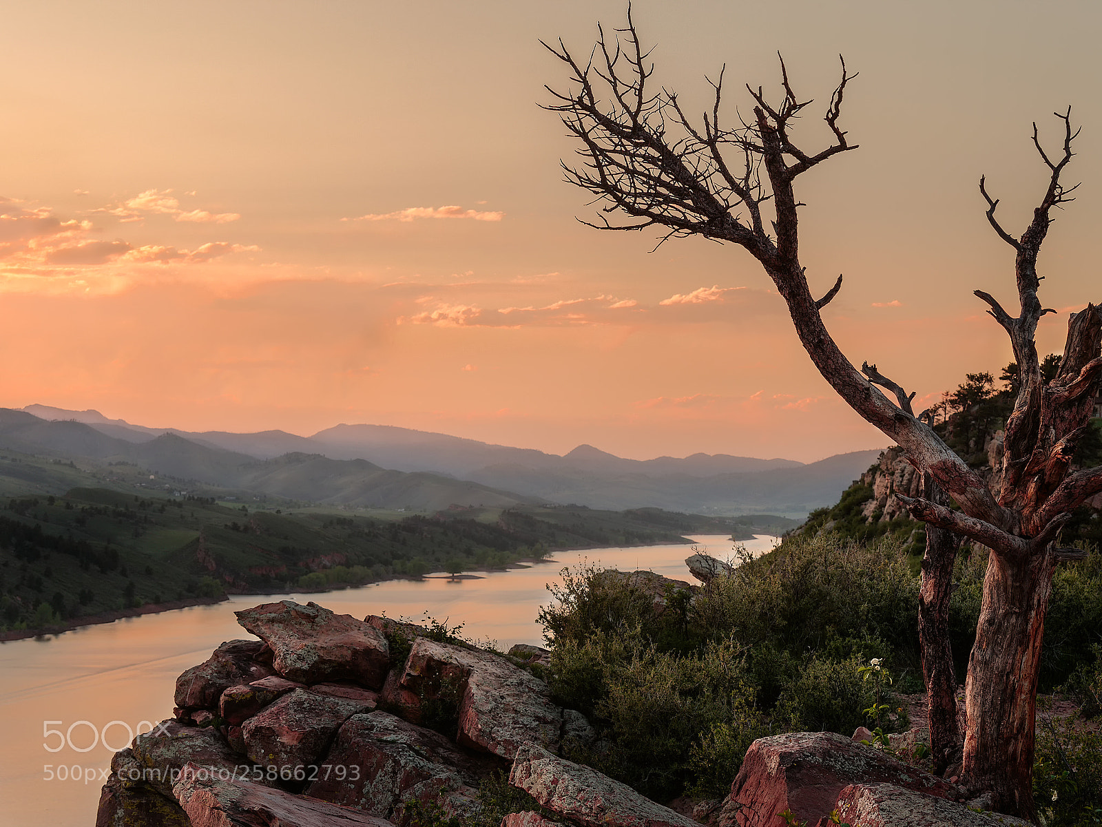 Canon EOS 6D sample photo. Horsetooth reservoir blue hour photography