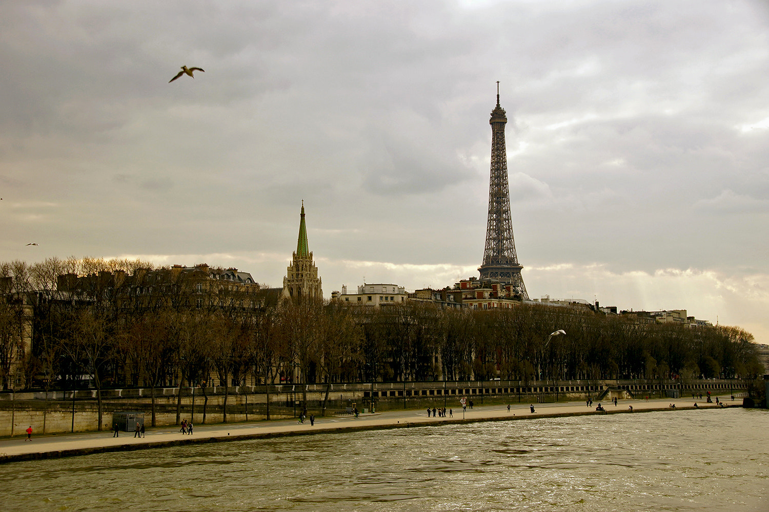 Sony SLT-A65 (SLT-A65V) sample photo. The seine river and the eiffel tower photography