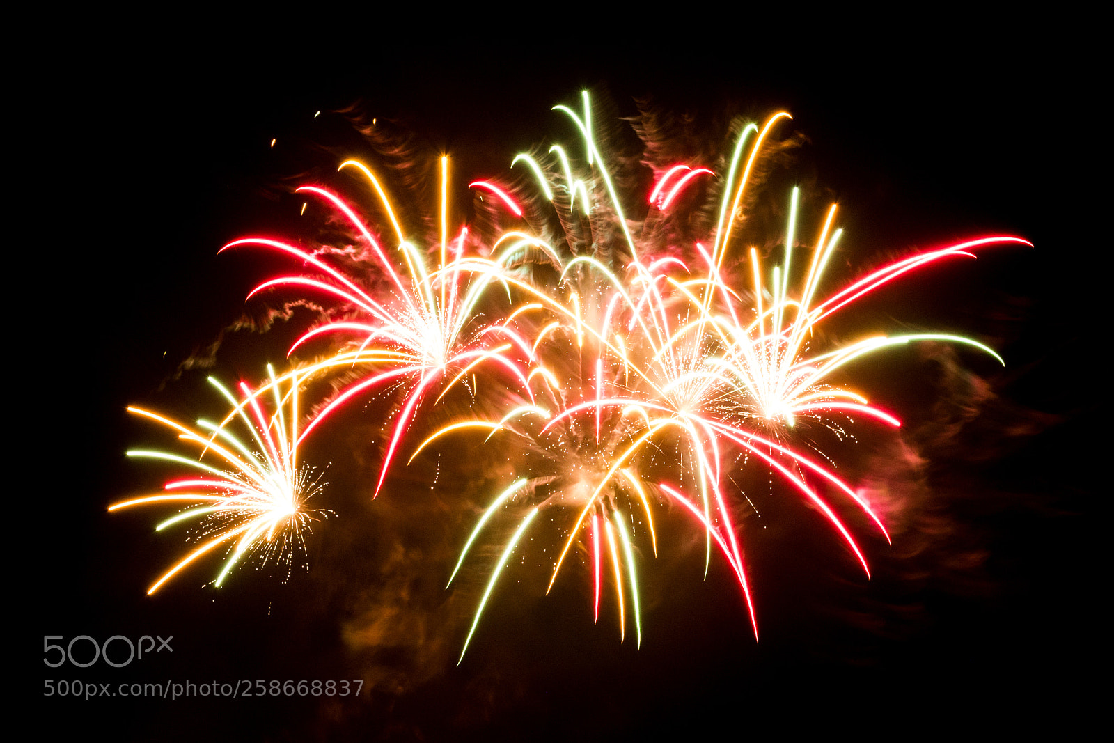 Canon EOS 100D (EOS Rebel SL1 / EOS Kiss X7) sample photo. Colorful fireworks photography