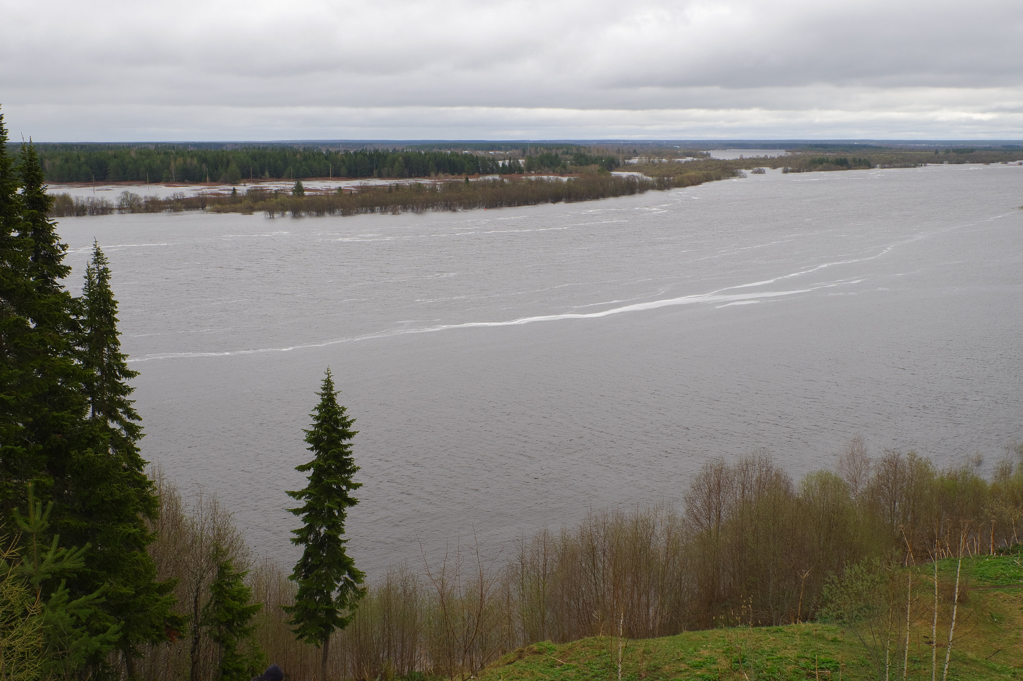 Fujifilm X-A10 sample photo. High water on the river vychegda photography