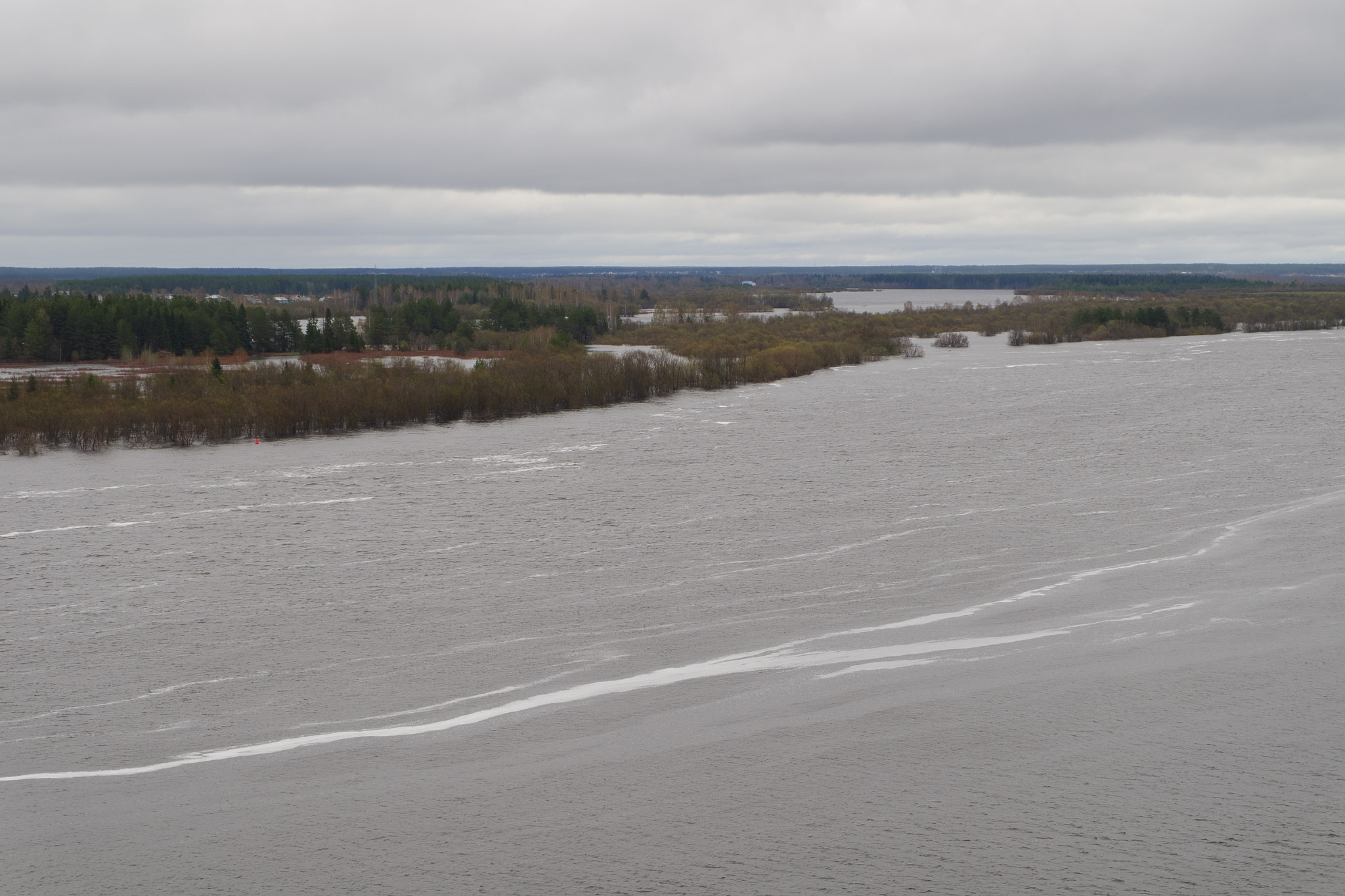 Fujifilm X-A10 sample photo. High water on the river vychegda photography