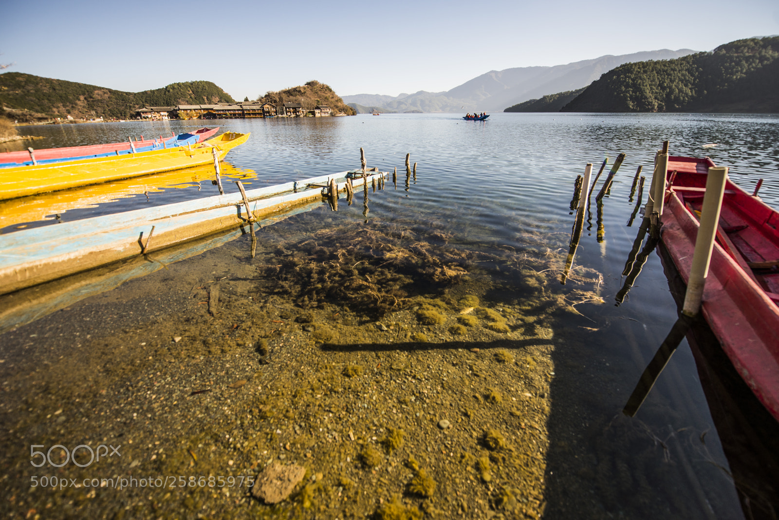 Nikon D600 sample photo. Lake with boats photography