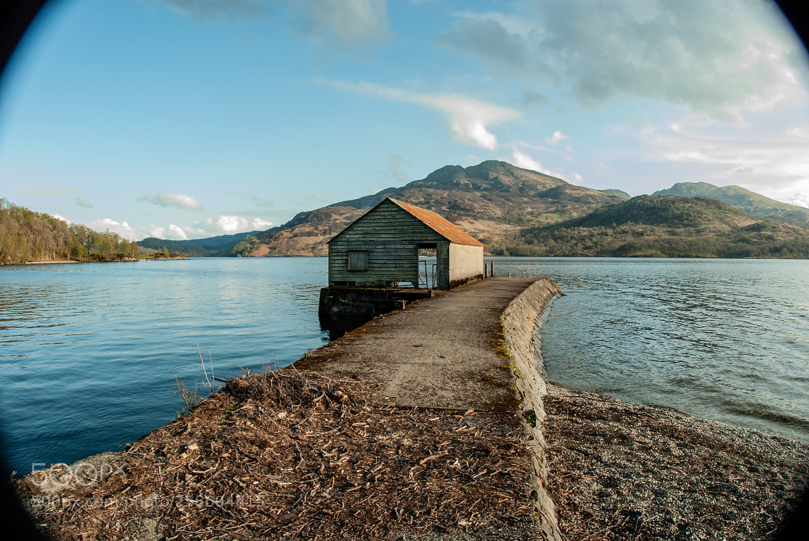 Nikon D80 sample photo. Boat house, loch katrine photography
