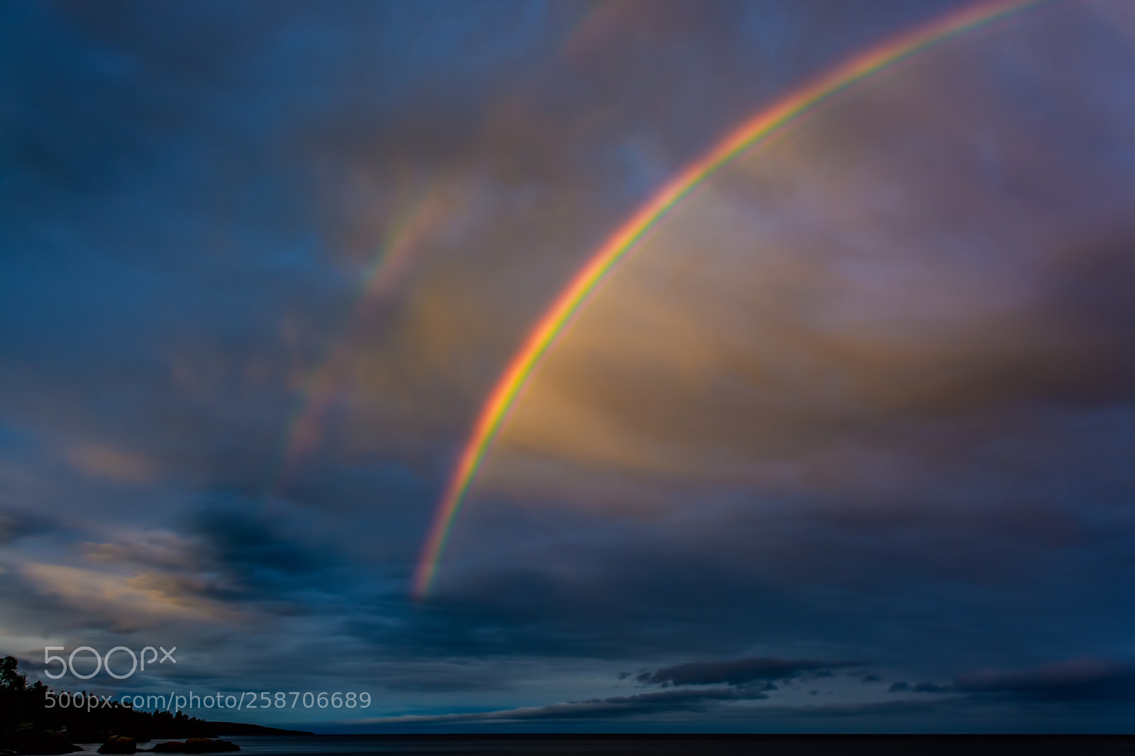 Nikon D7100 sample photo. Rainbow on lake superior. photography