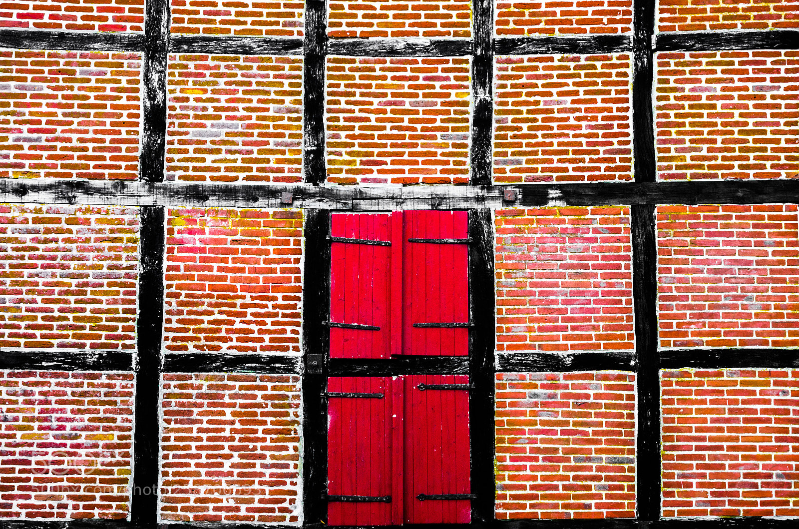 Nikon D7000 sample photo. Brick wall with red photography