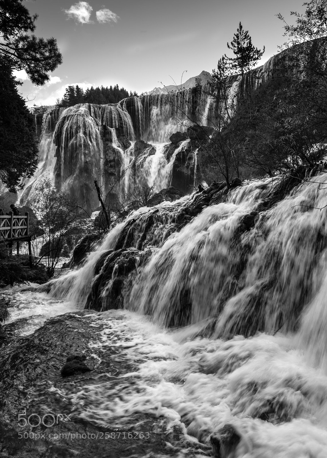 Nikon D810 sample photo. Water fall (b/w) 黑白瀑布 photography