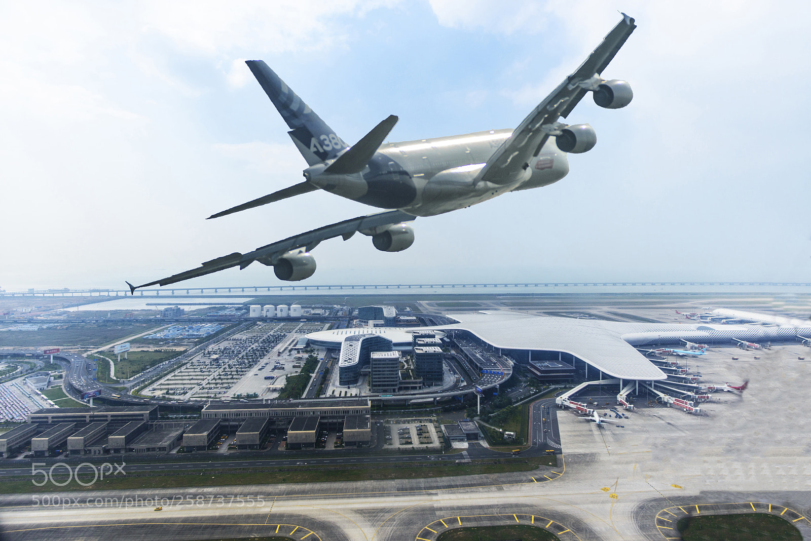 Nikon D800 sample photo. Airbus a380 landing in photography