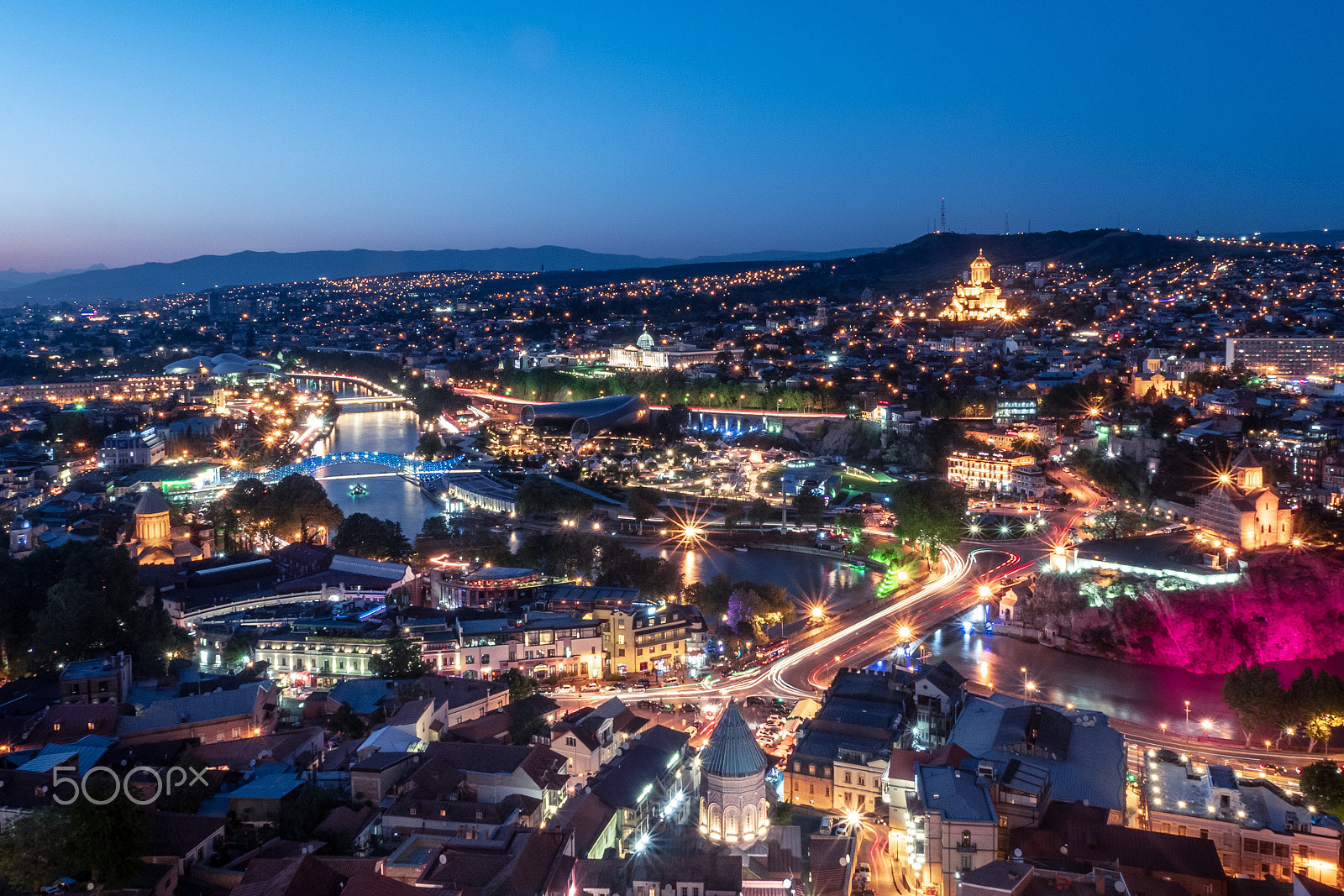 Fujifilm X-A10 sample photo. Night tbilisi photography